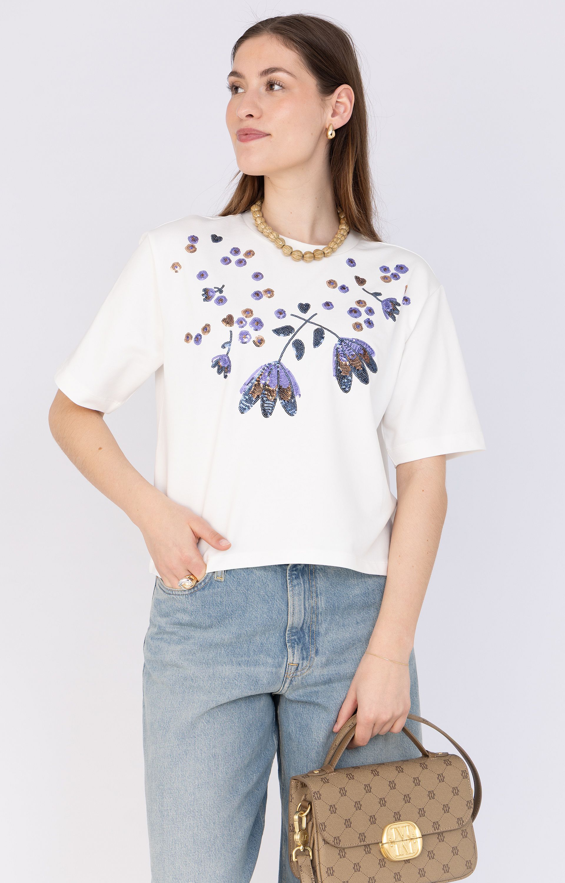 T-shirt met pailletten