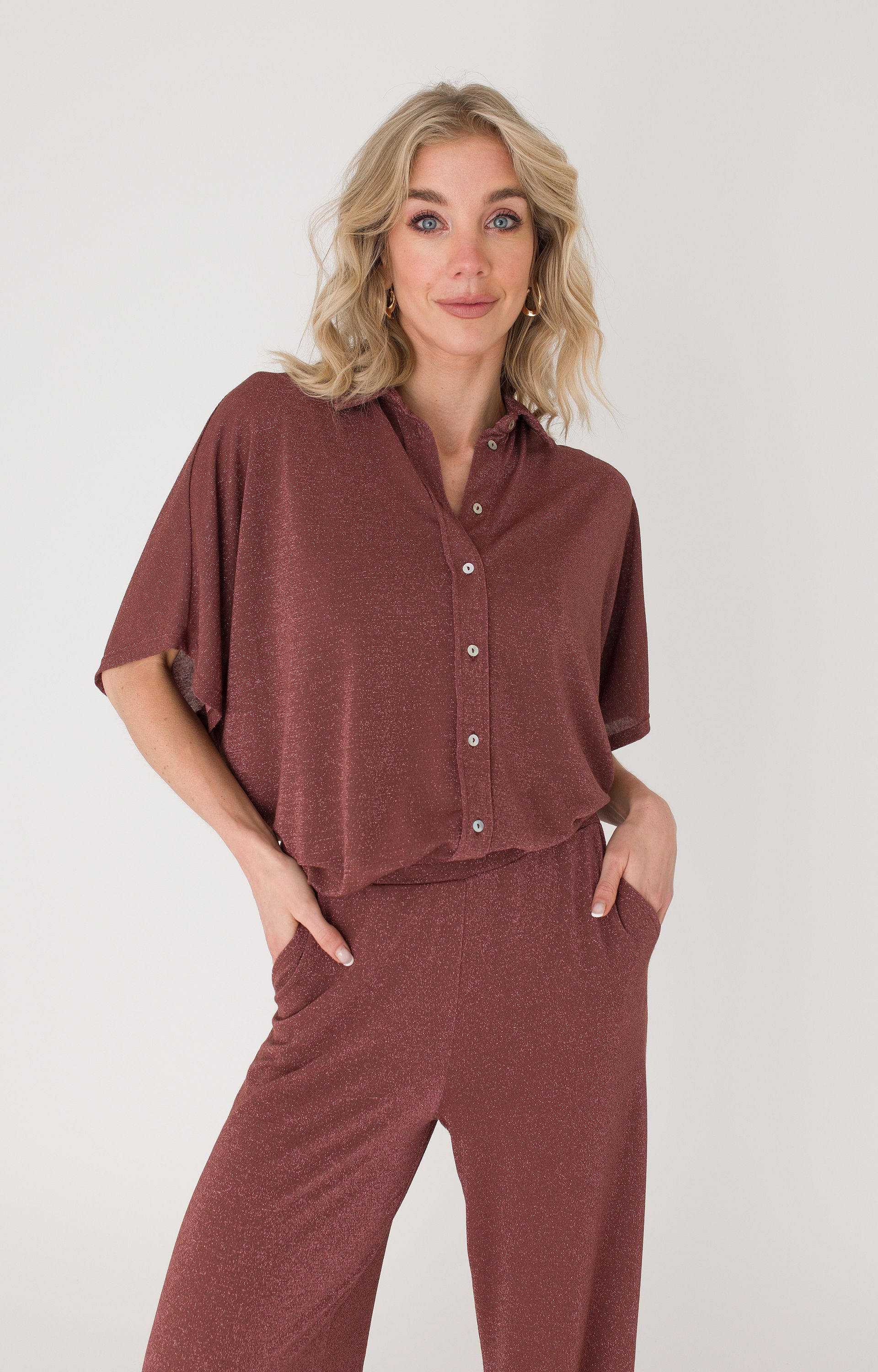 Blouse met glitter