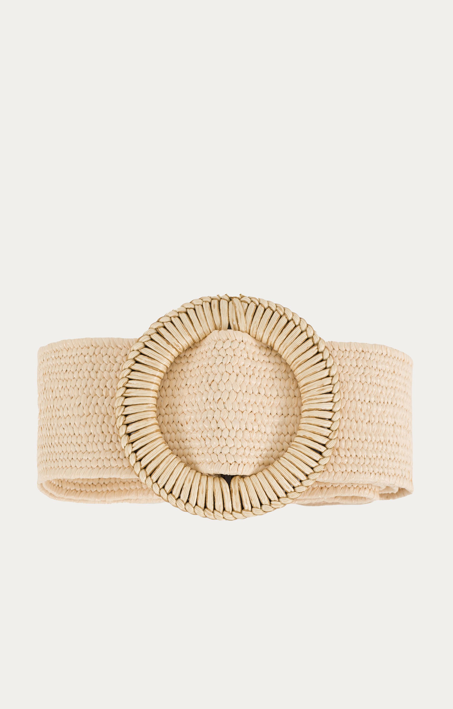 Raffia ceintuur