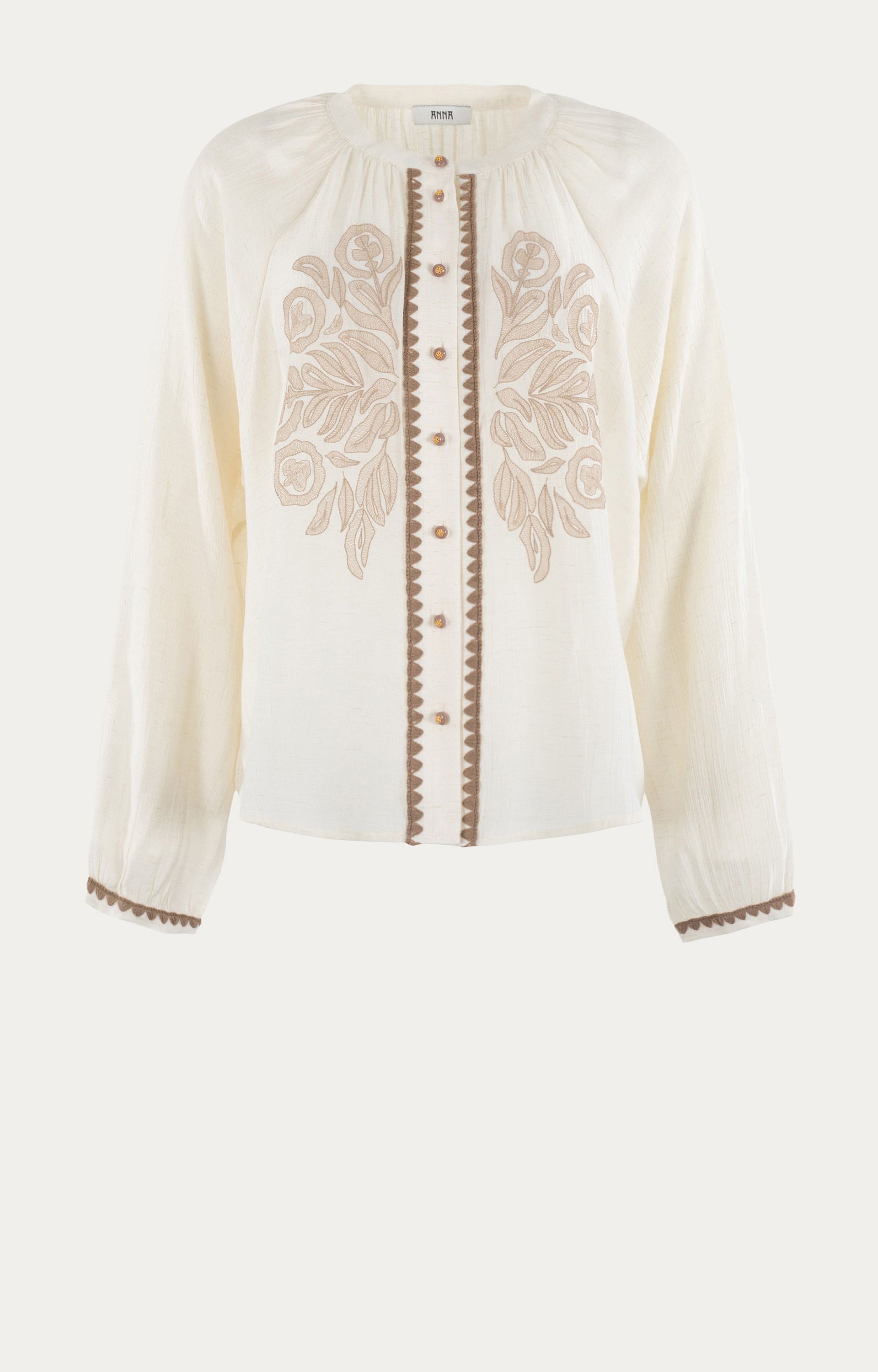 Blouse met borduursel