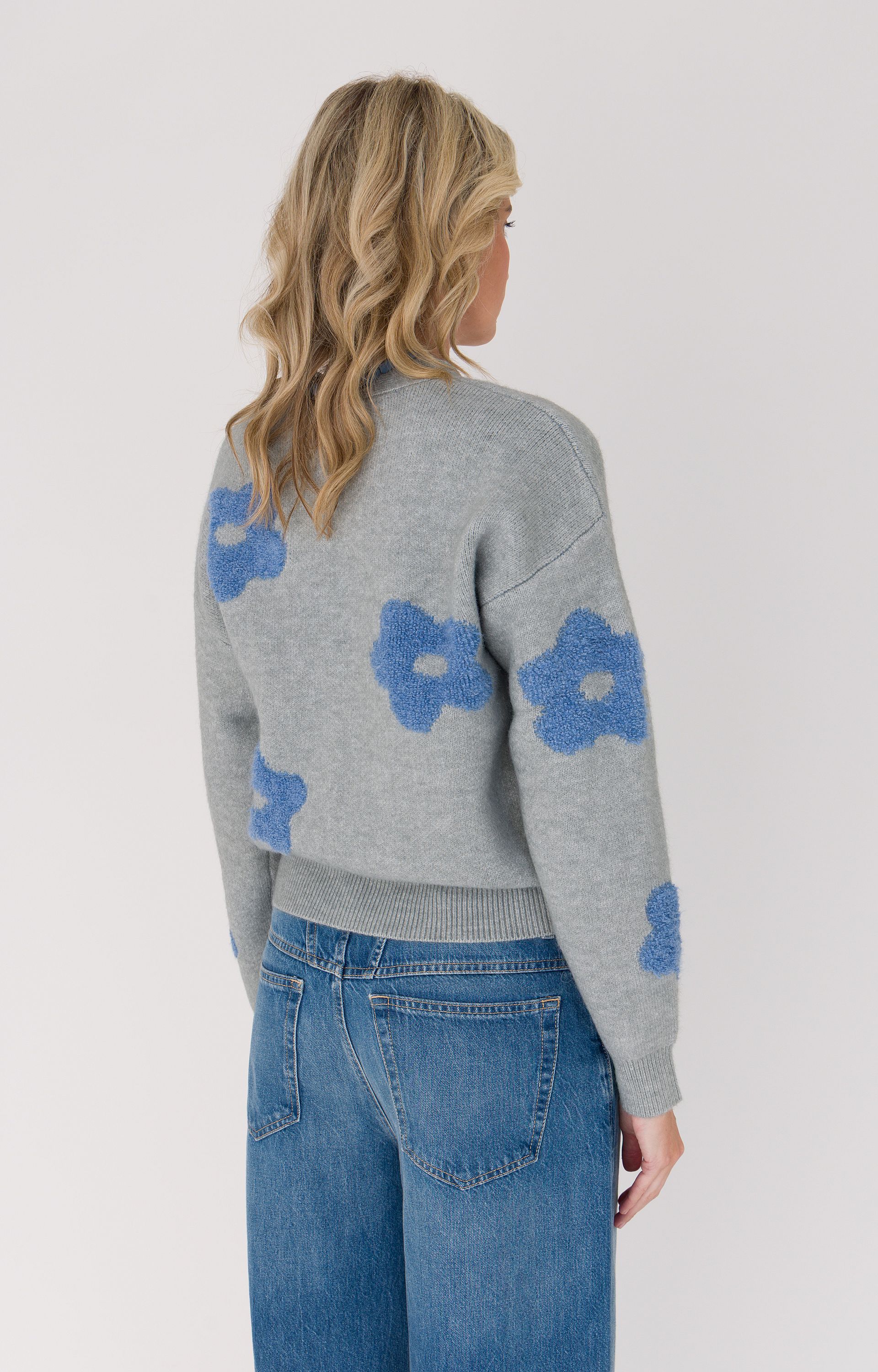 Vest met bloemenmotief 