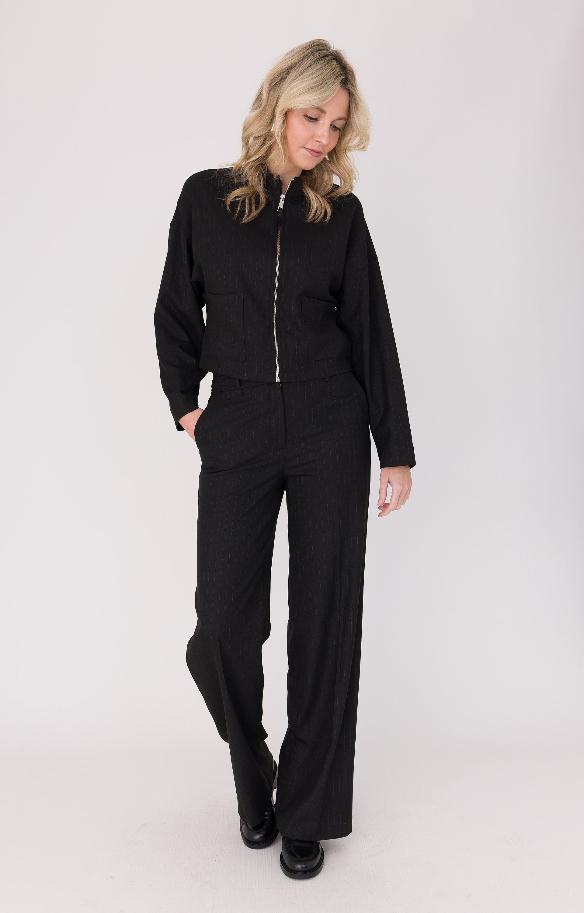 Blazer met krijtstreep