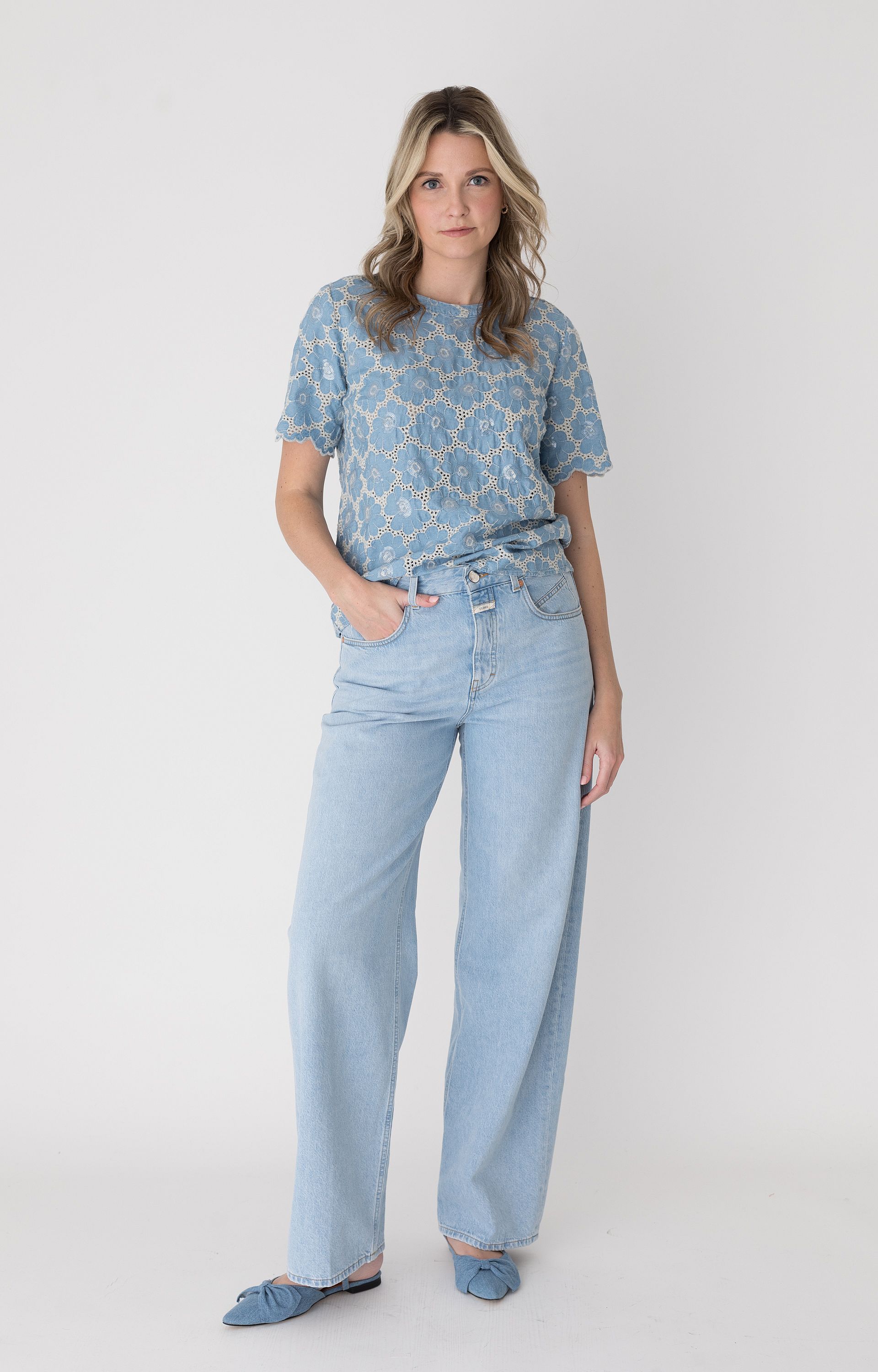 Blouse met embroidery