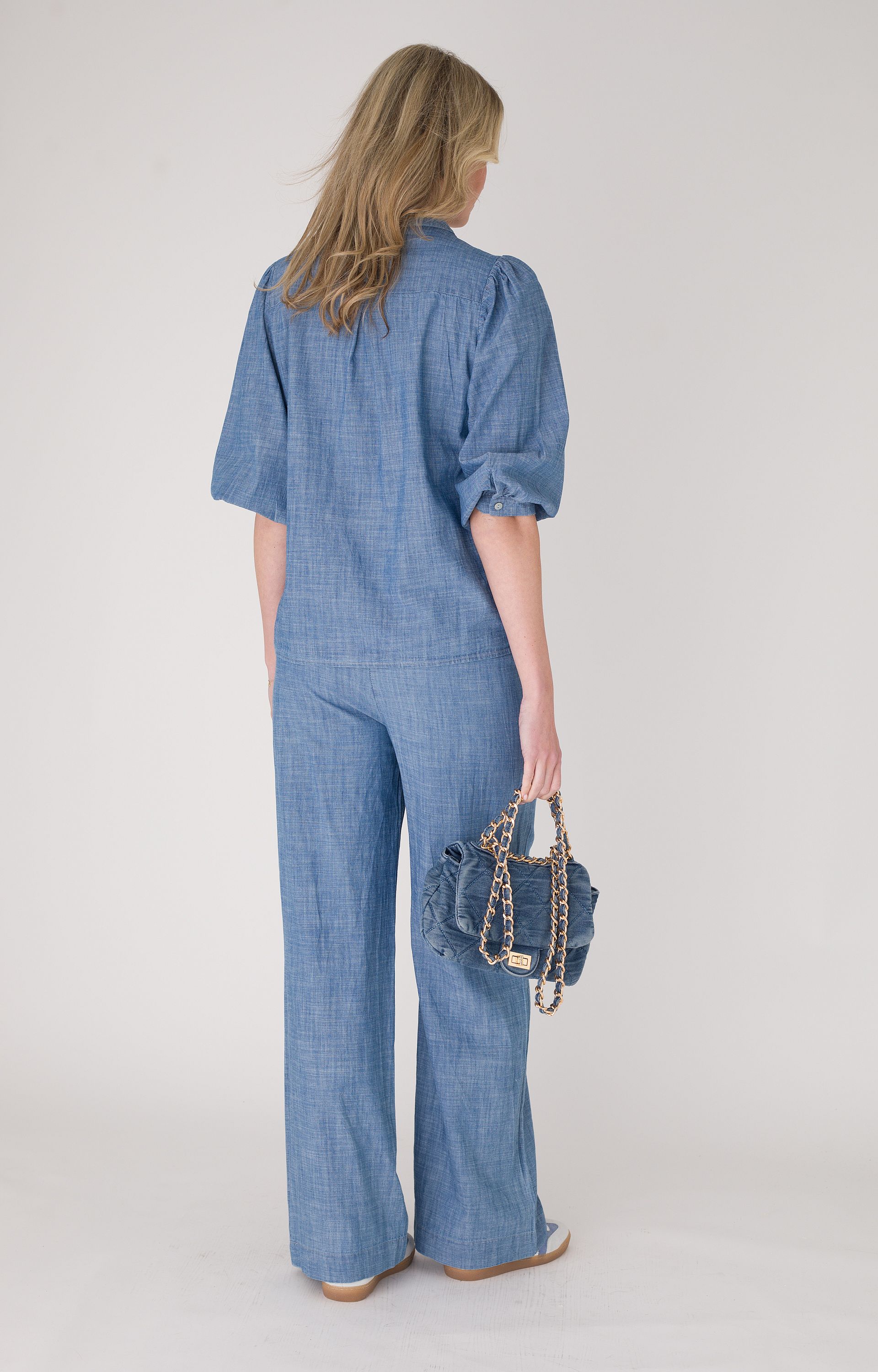 Blouse denimlook