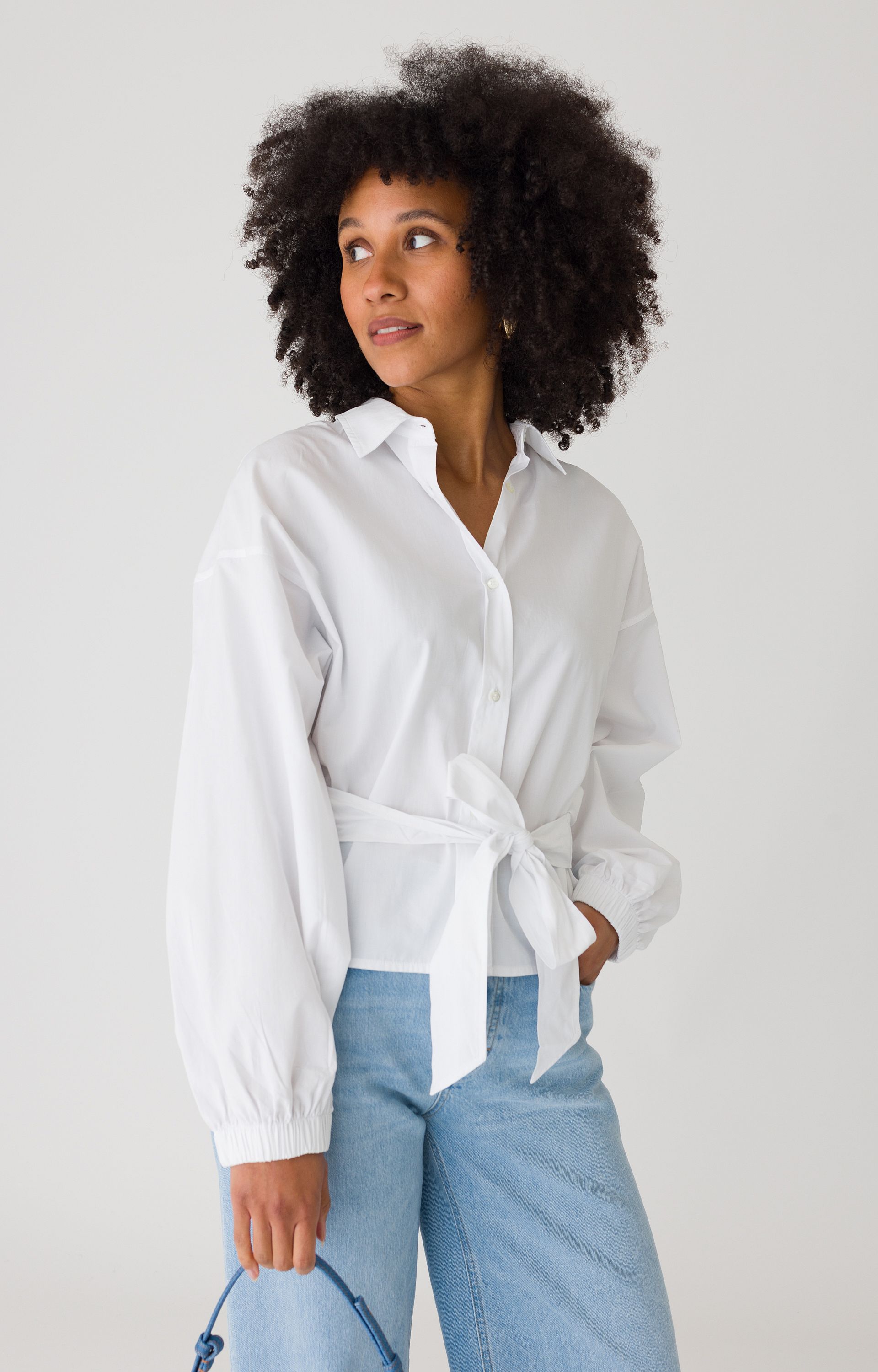 Blouse met strikdetail
