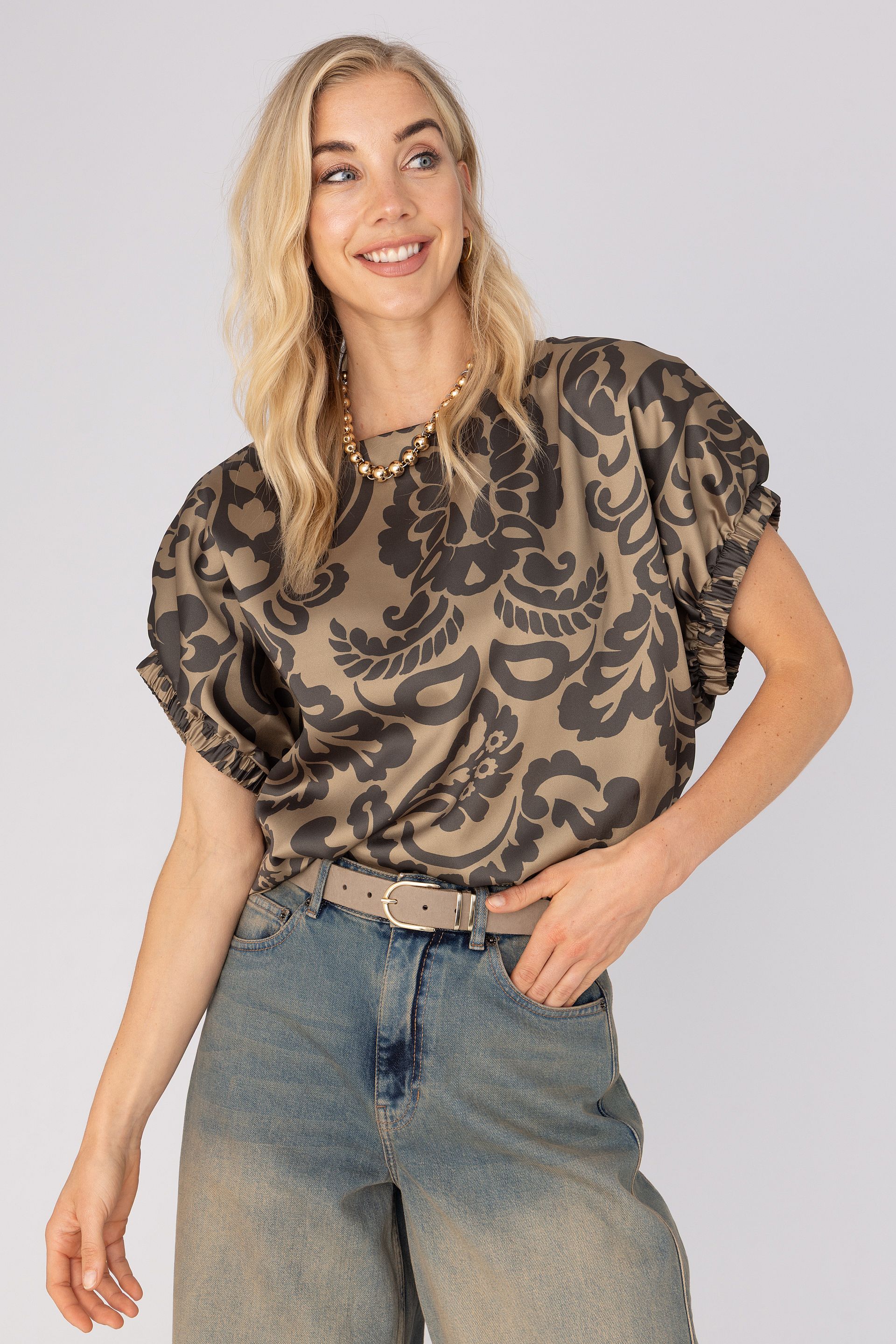 Blouse met dessin 
