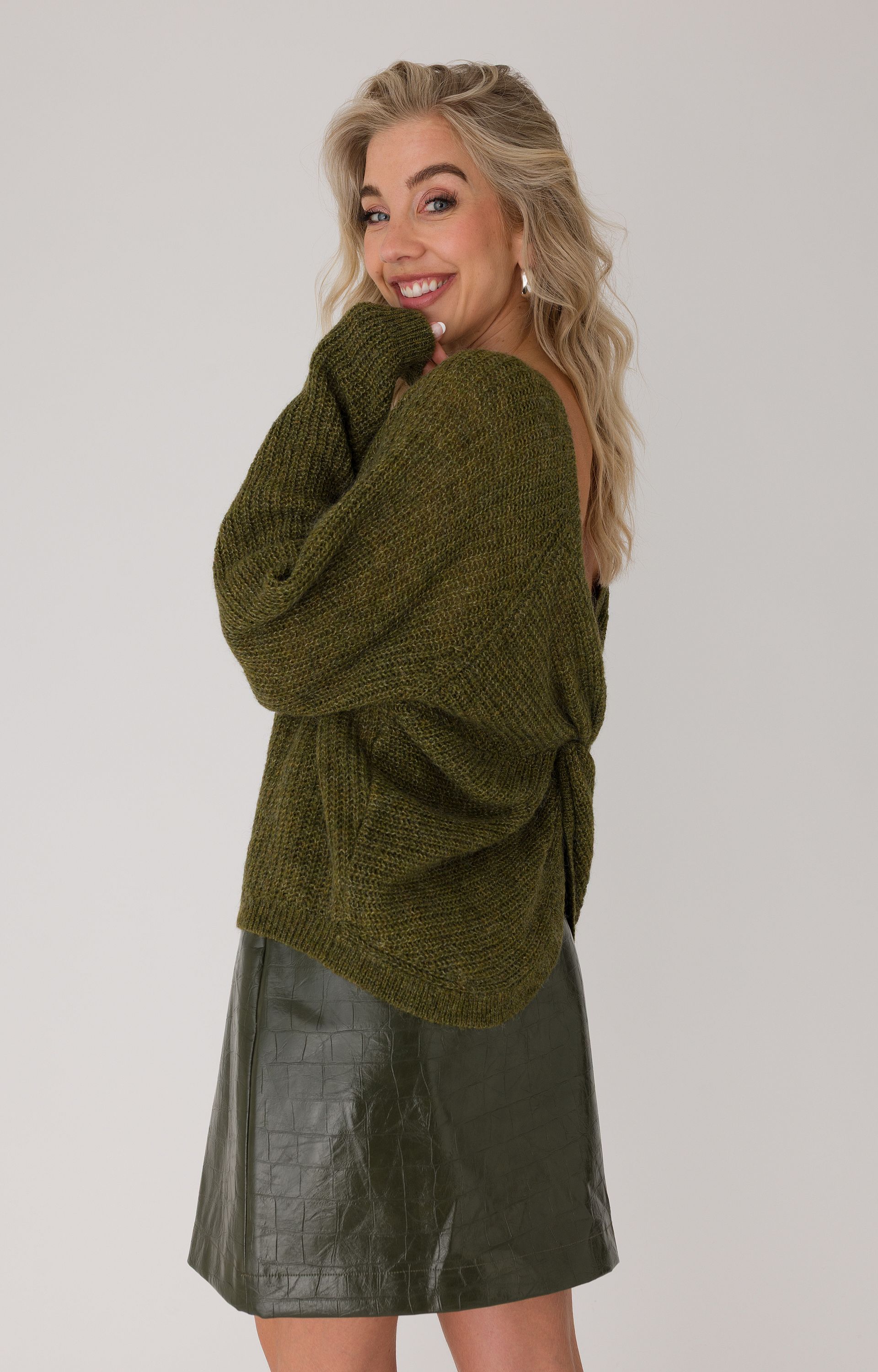 Rok Krokodillenleer look