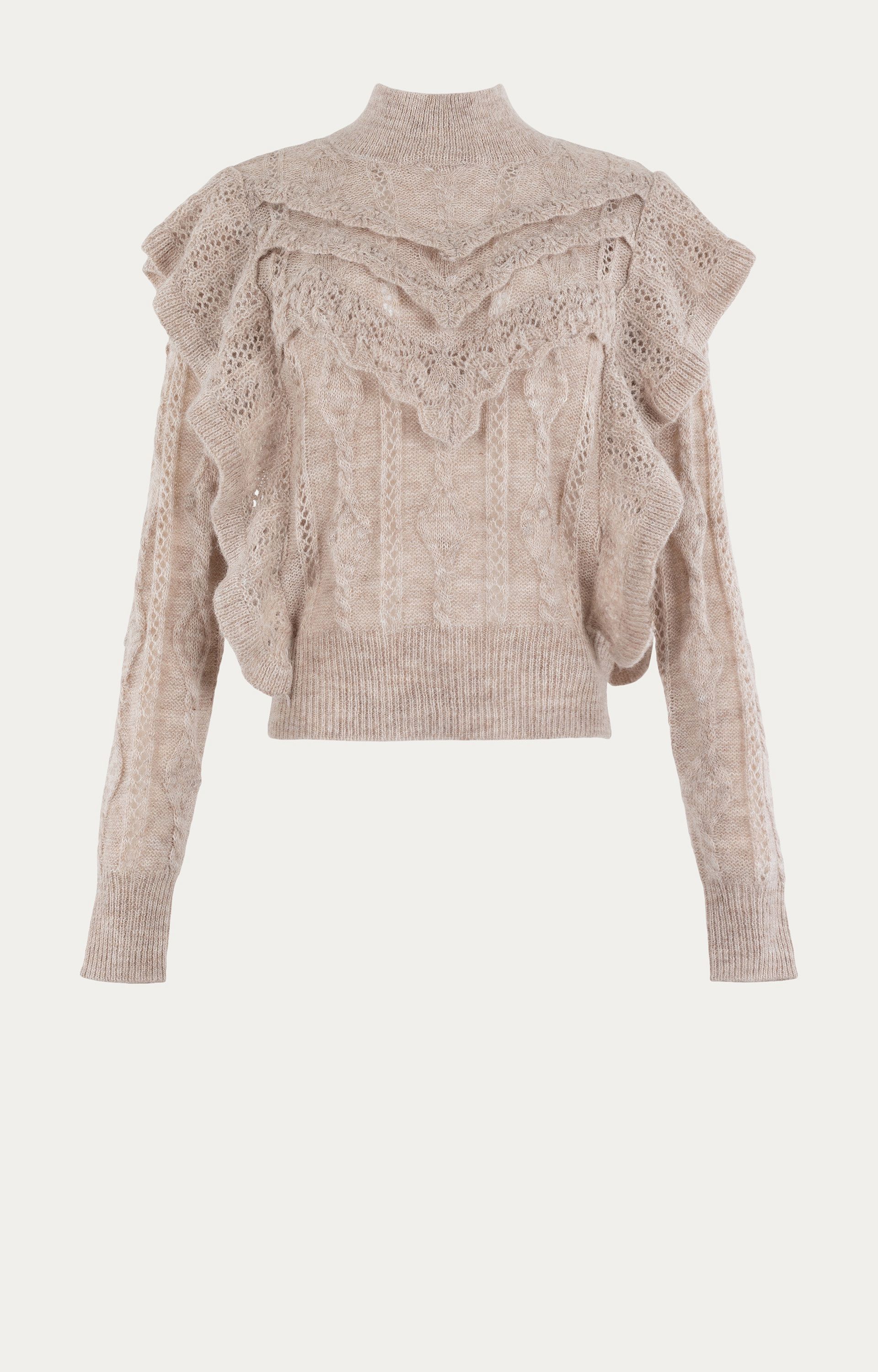 Pullover met ruffles