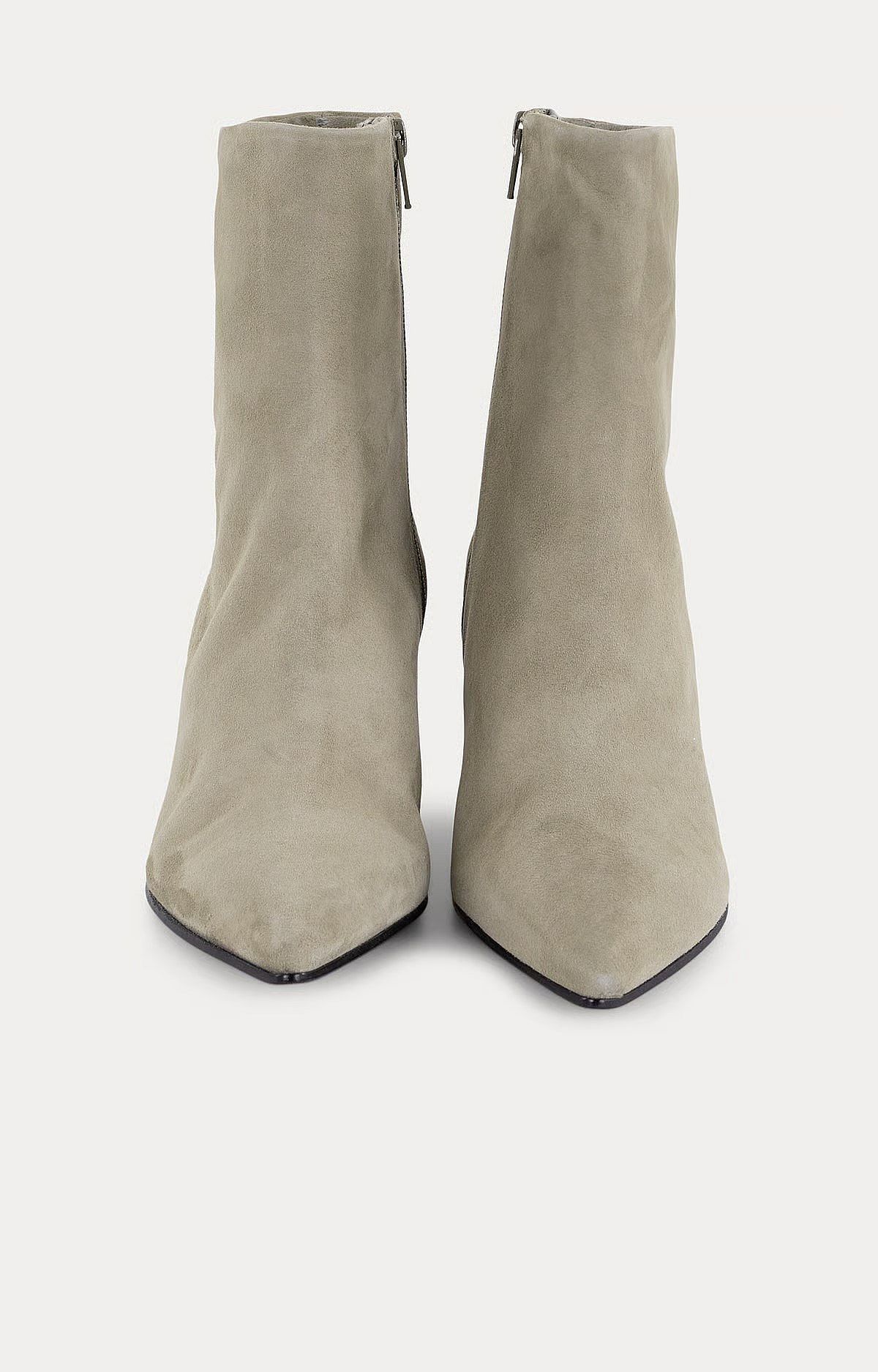 Suede enkellaars