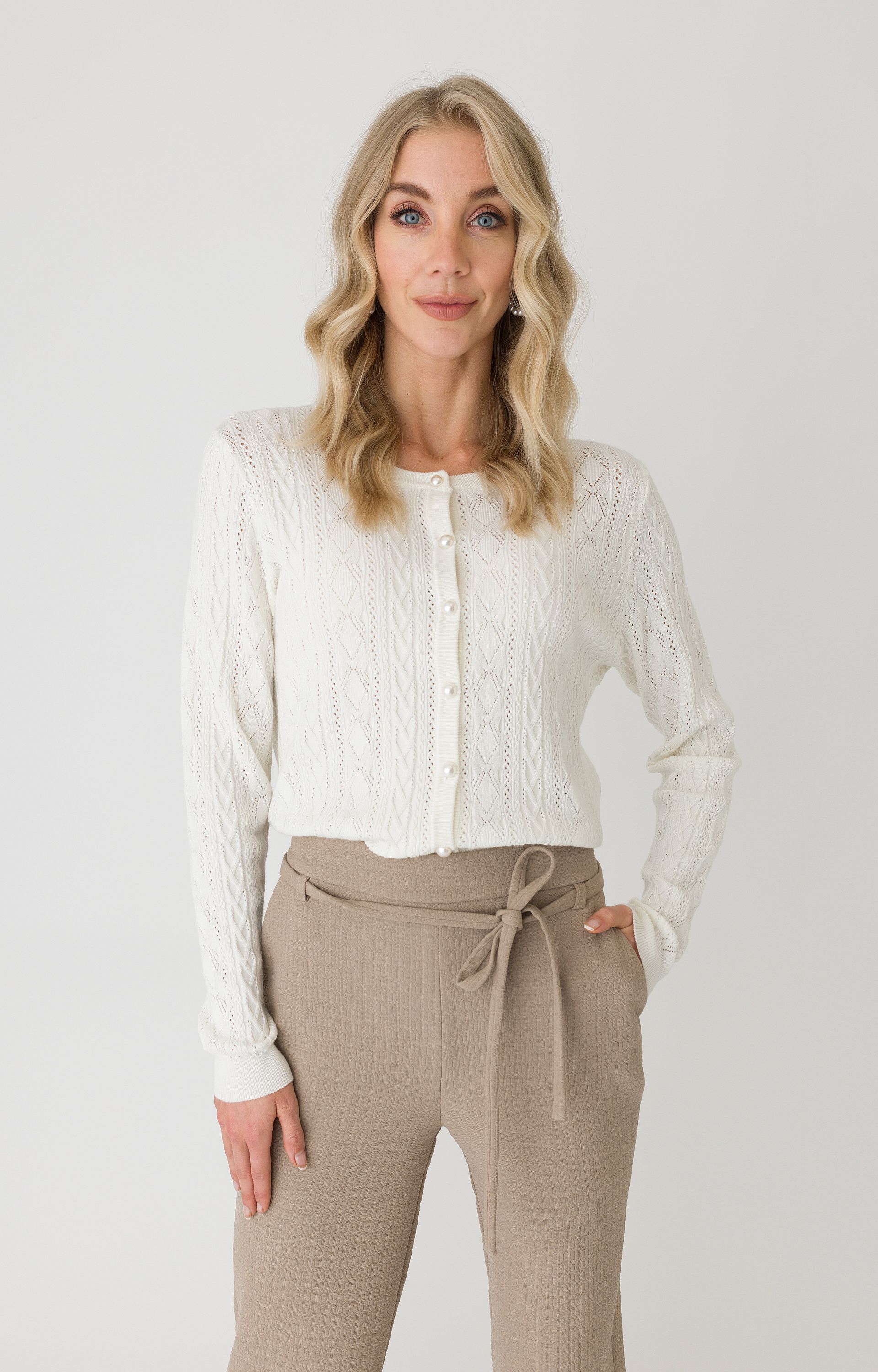Ajour gebreid vest