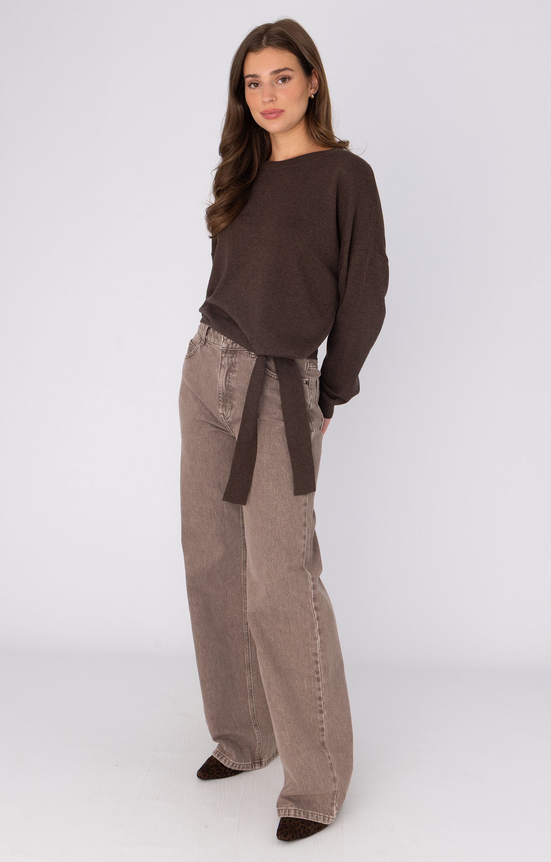 Pullover met strikdetail