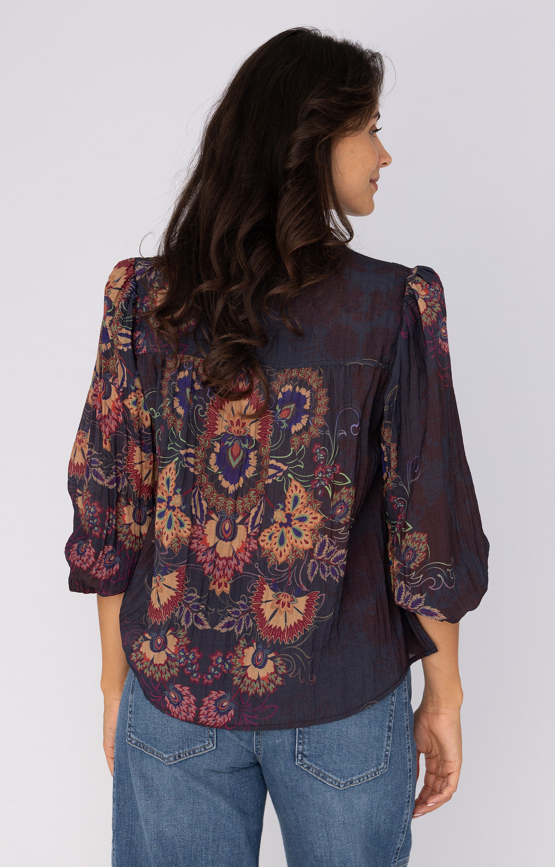 Blouse met bloemendessin 