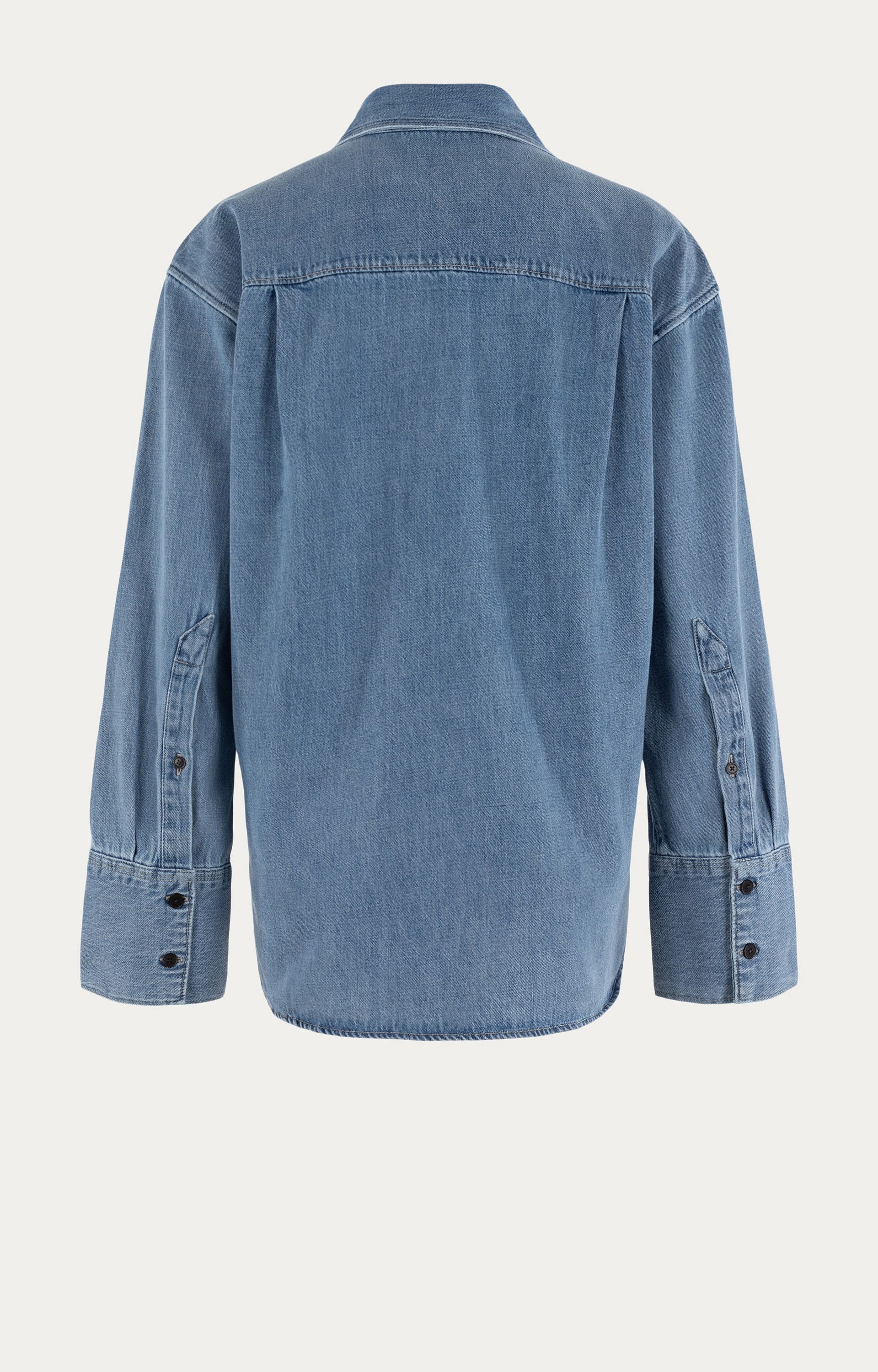 Denim Scarf blouse