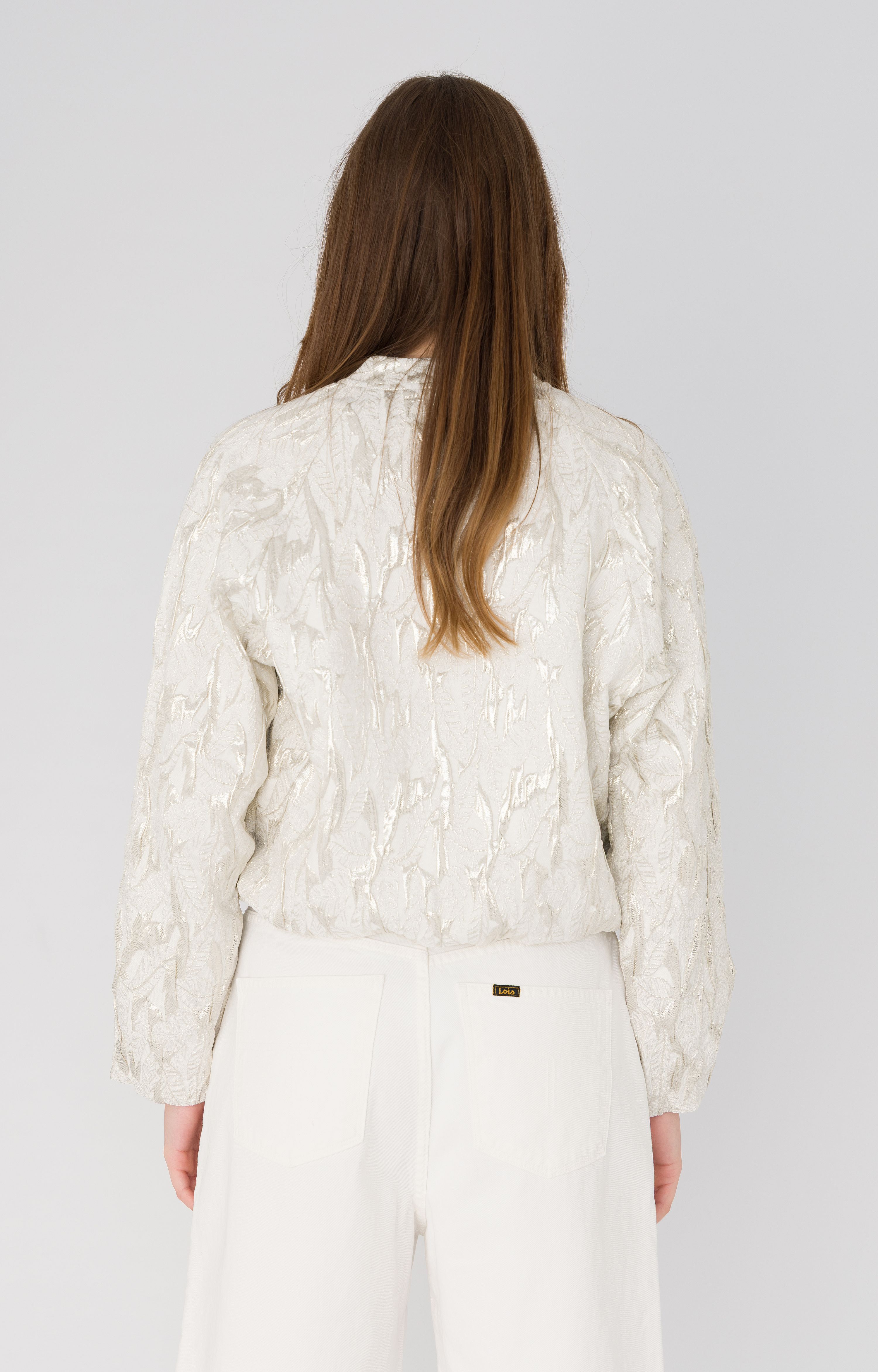 Blazer met zilver jacquard