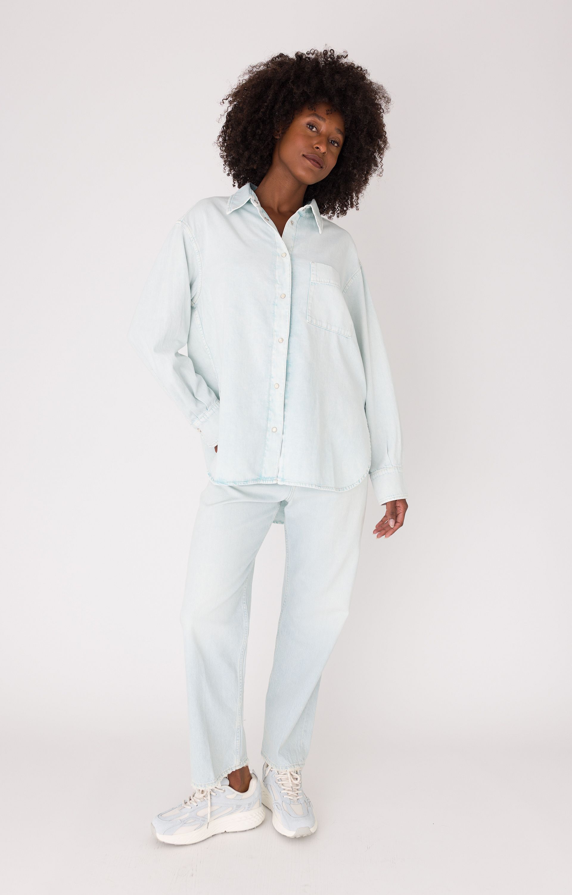 Overhemdblouse denim