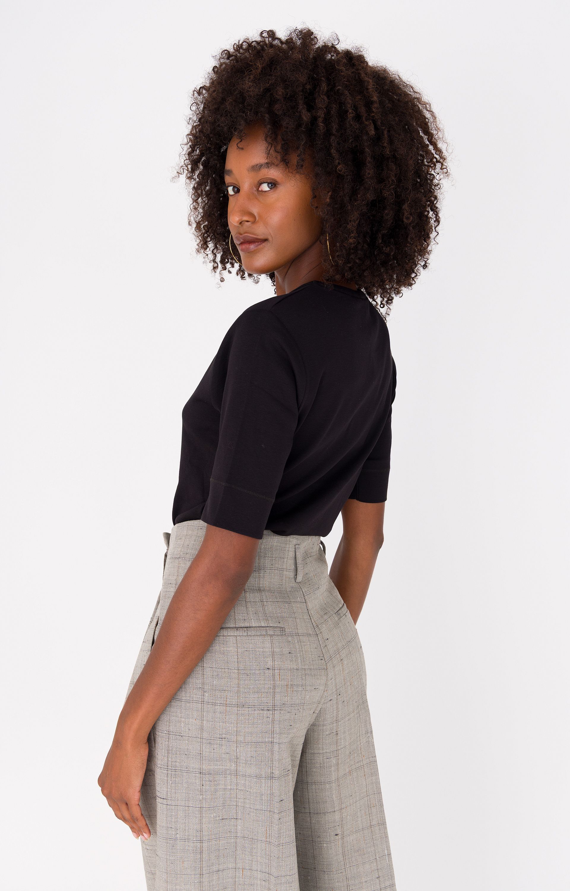 Broek met wolmix