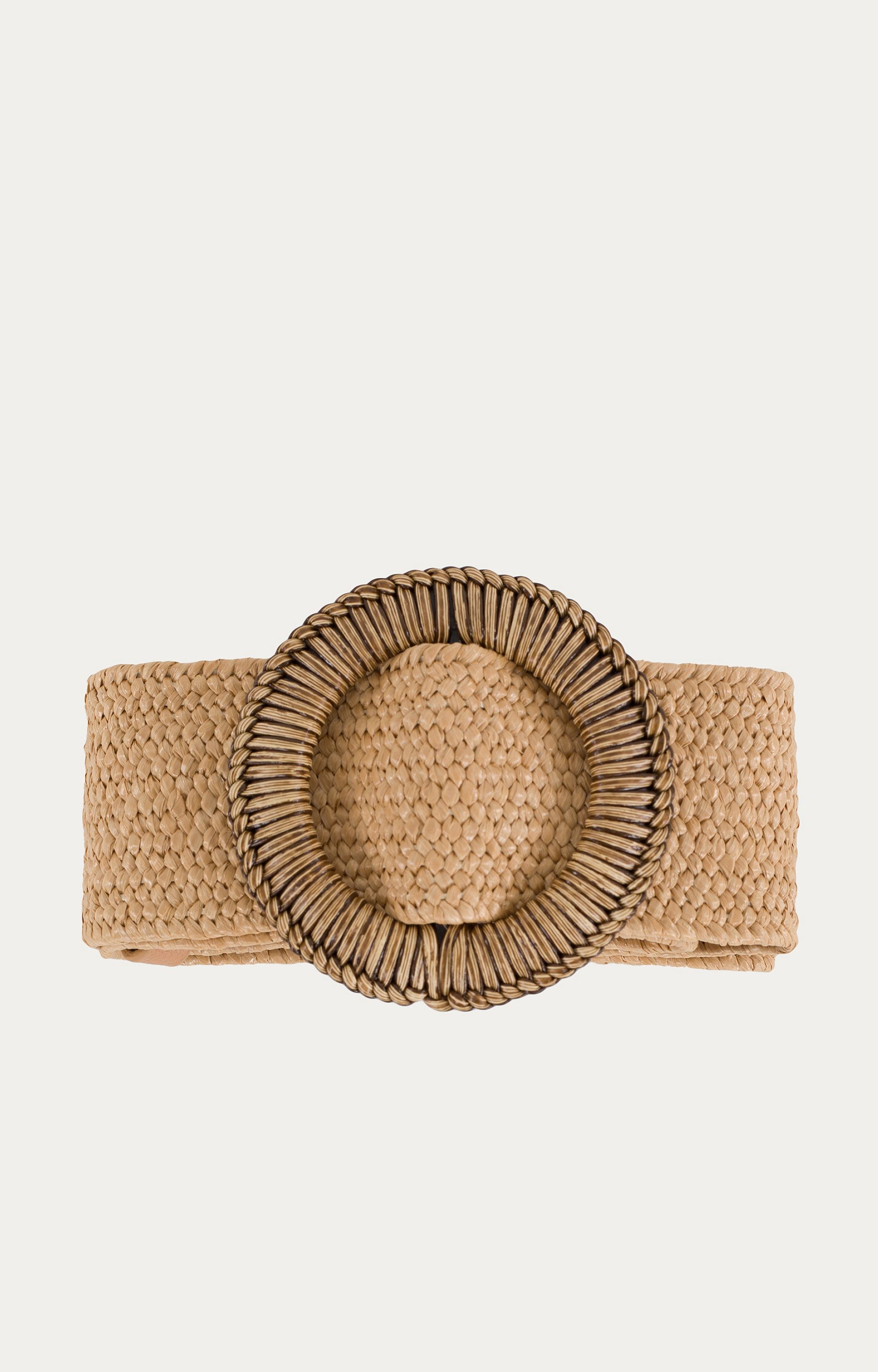 Raffia ceintuur