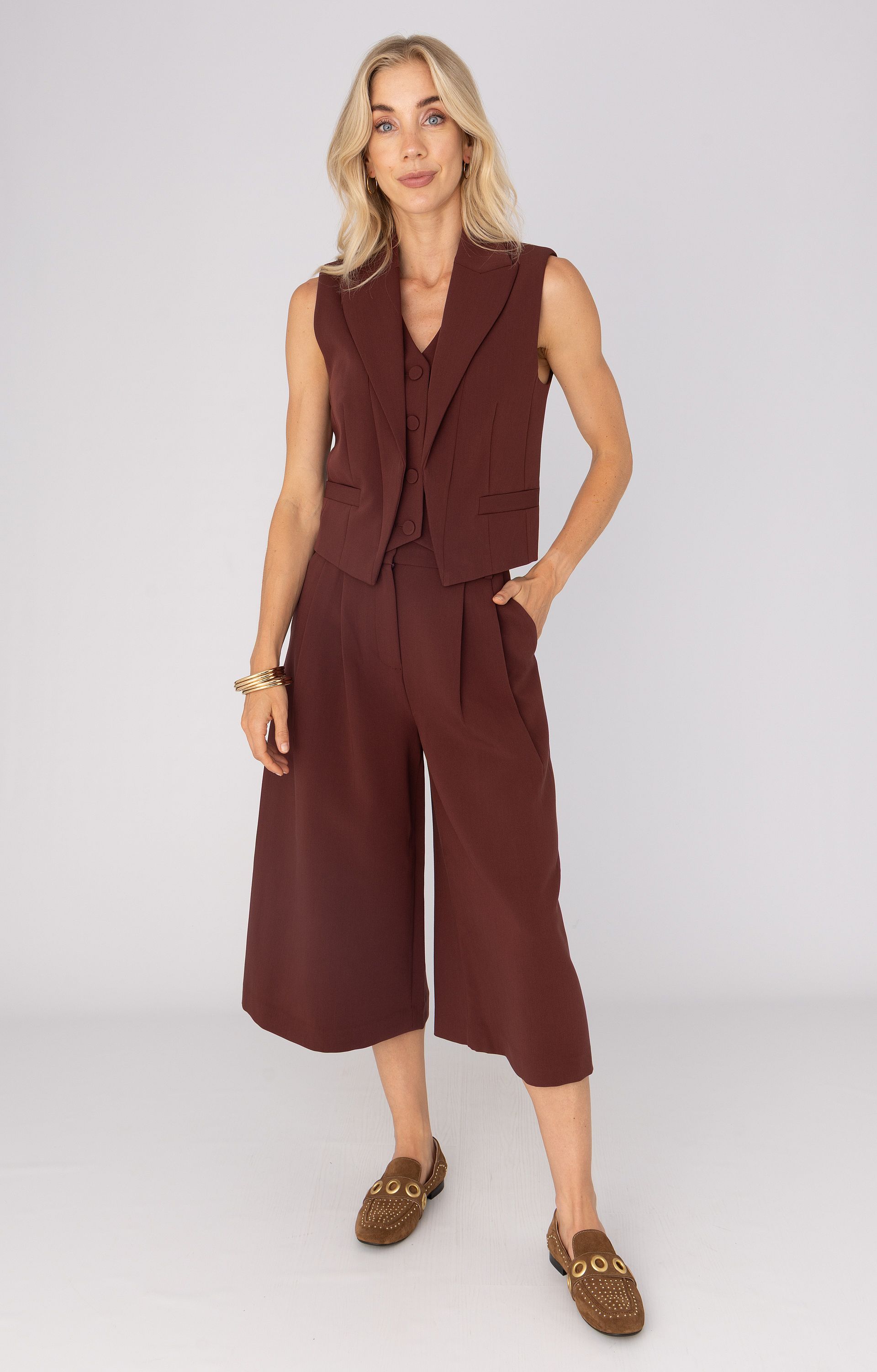Gilet met knoopsluiting 