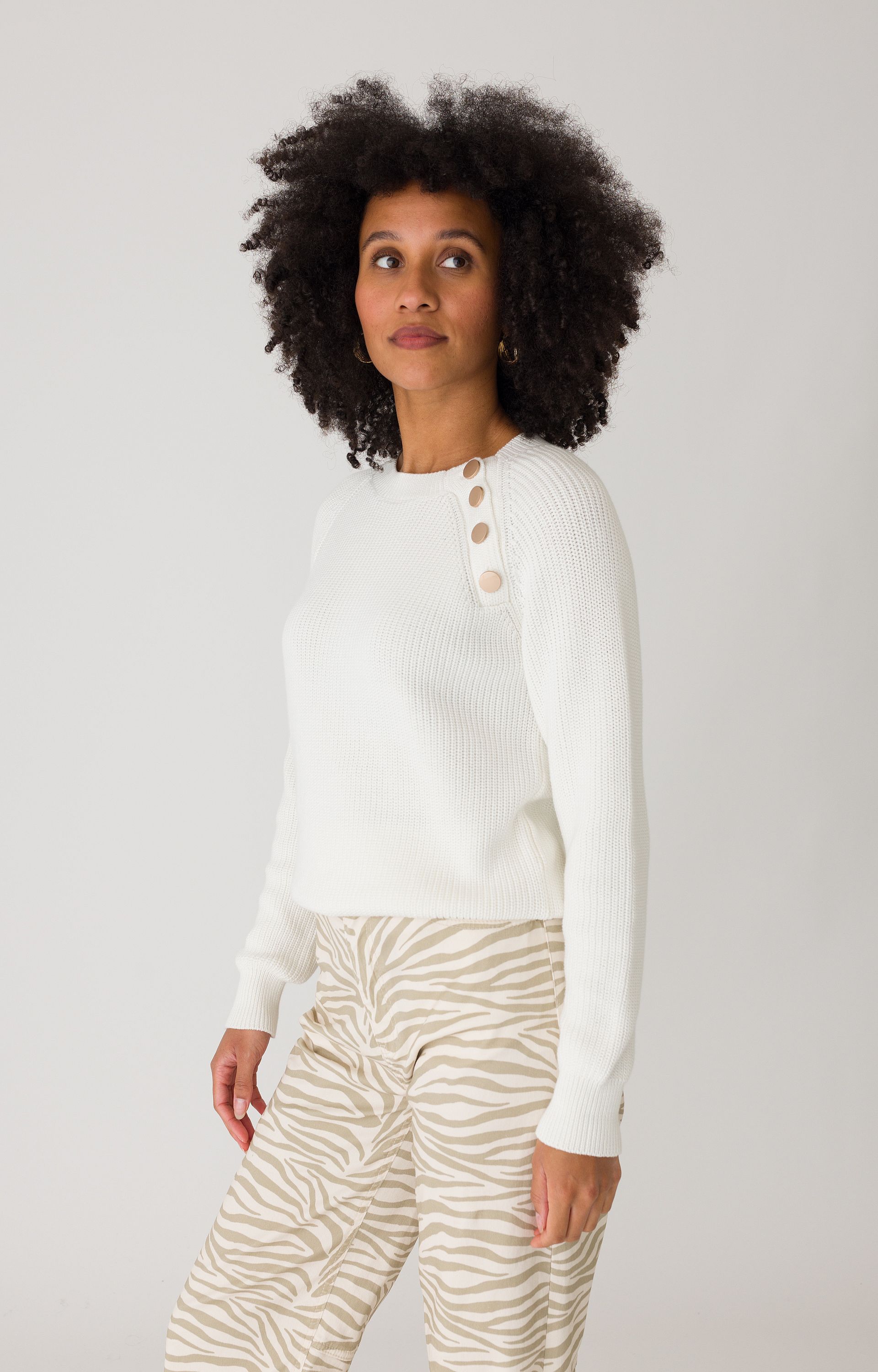 Pullover met knopen