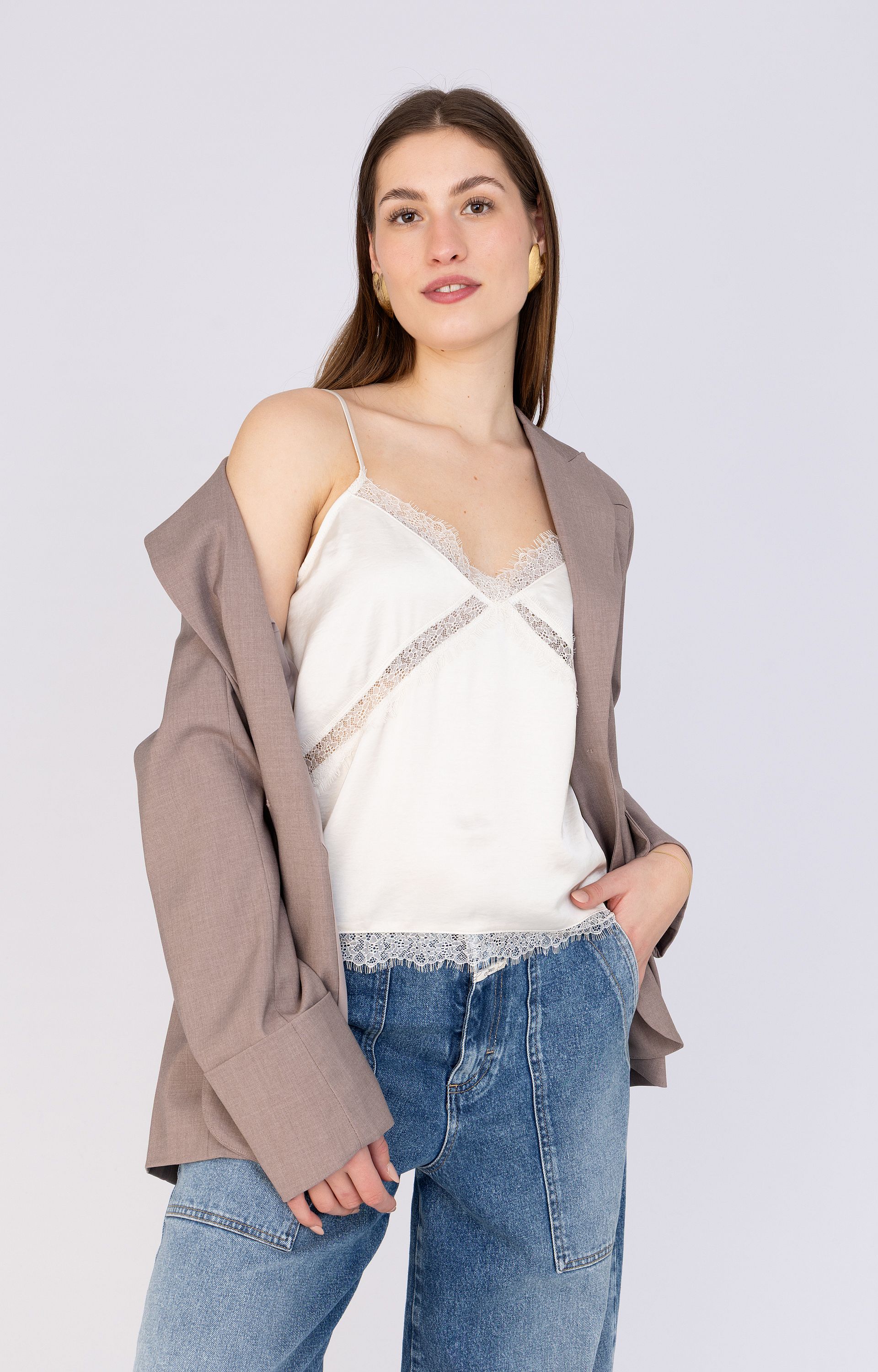 Lingerie top satijnlook