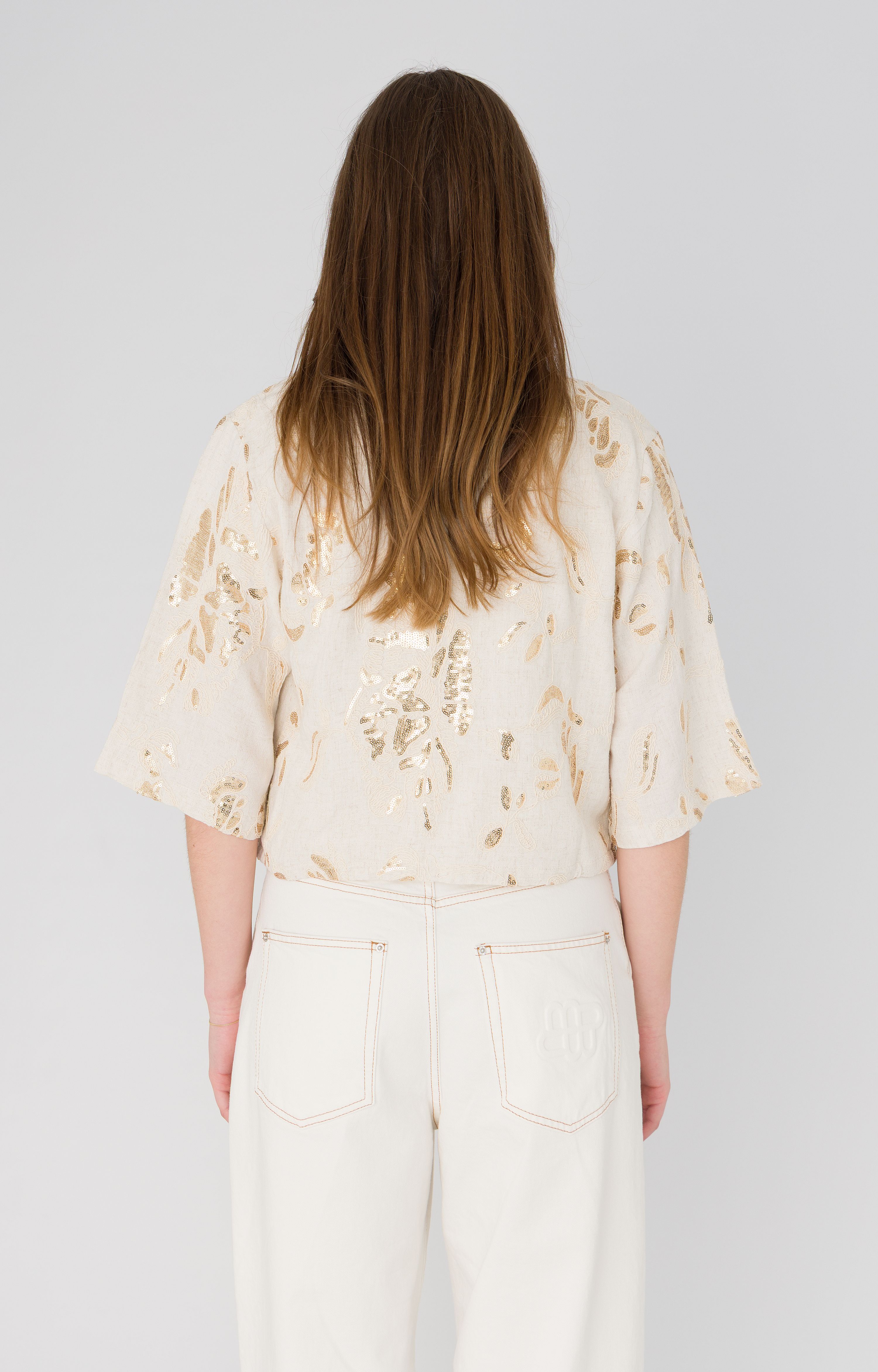 Blouse met pailletten