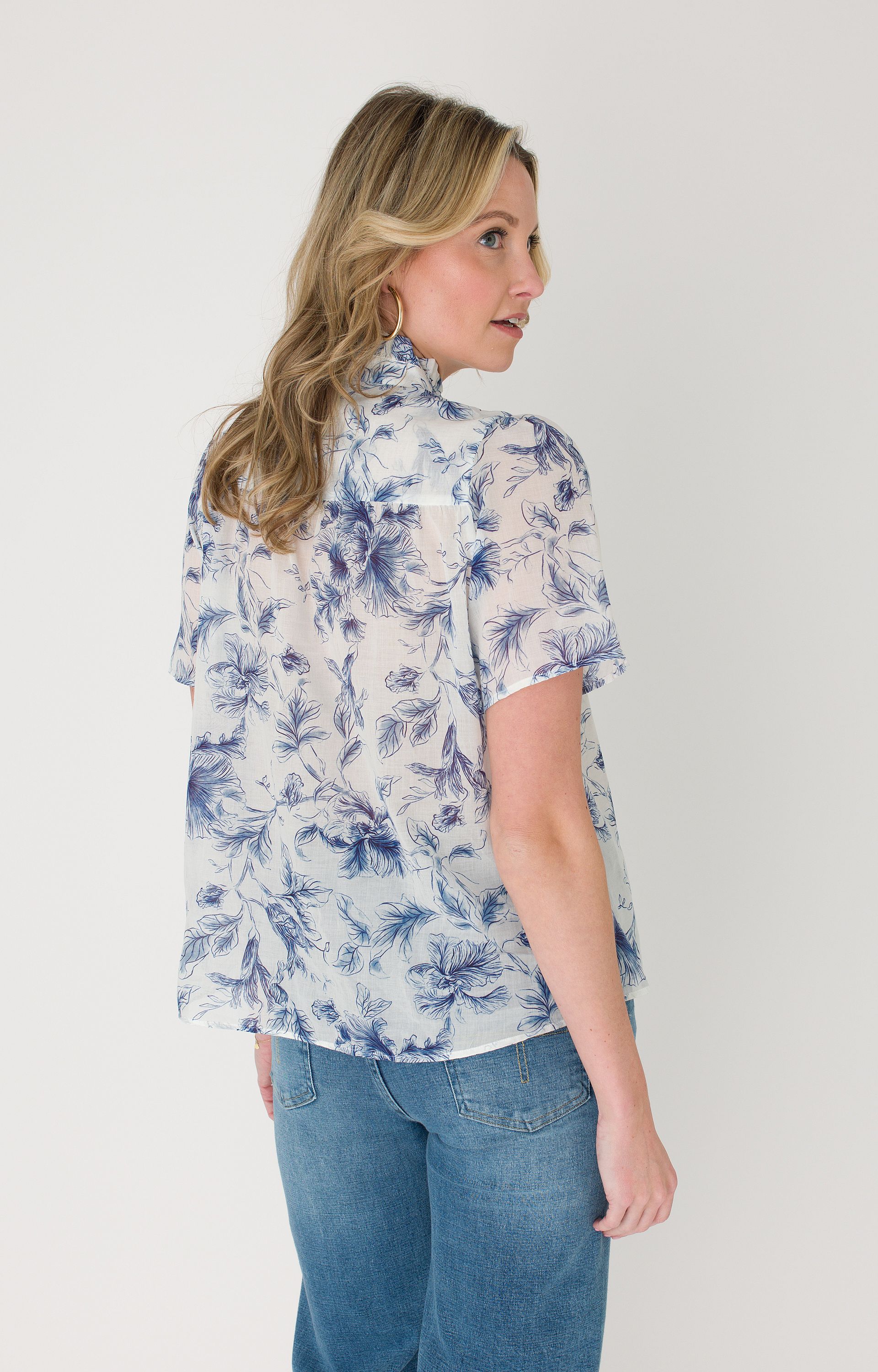 Blouse met bloemenprint