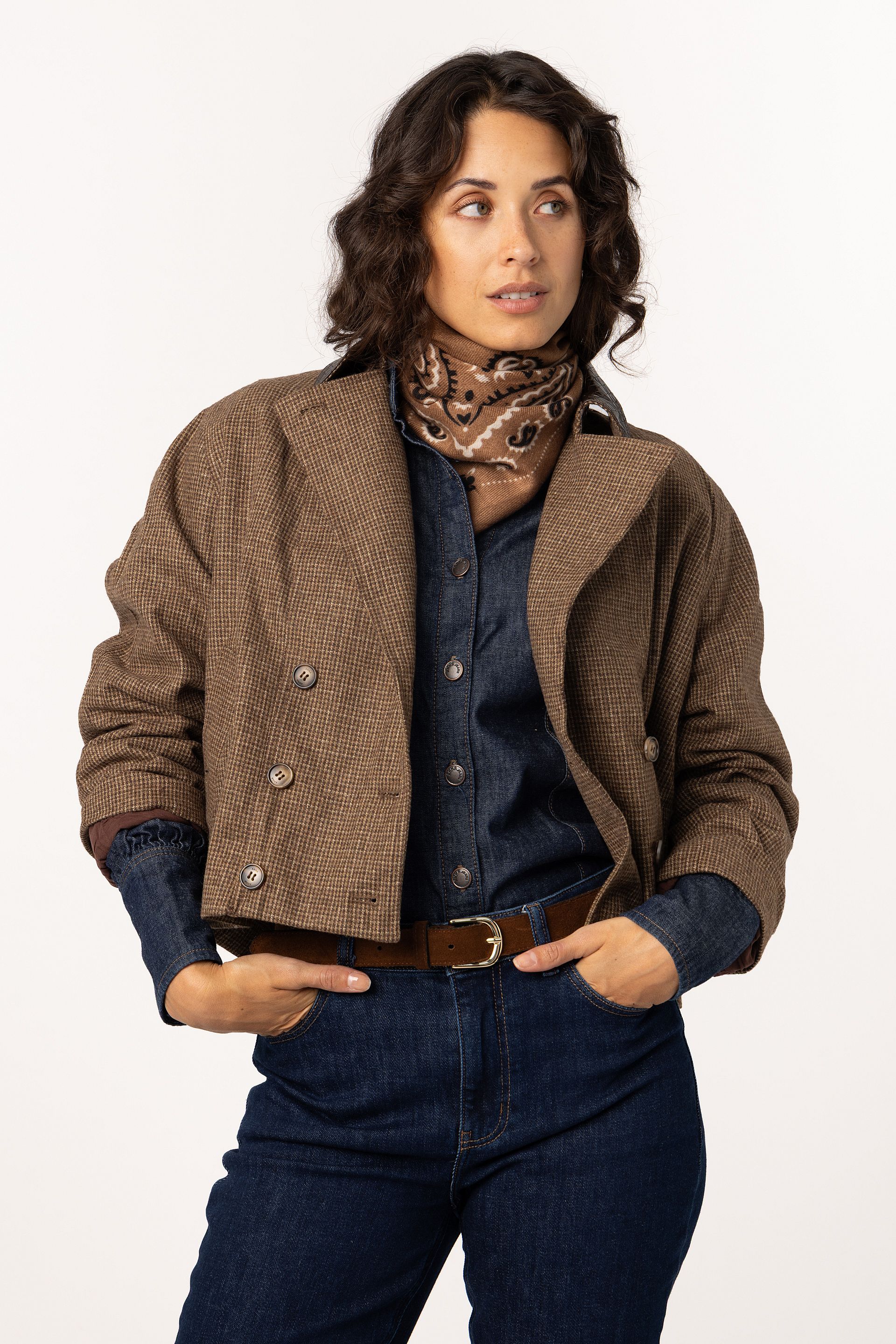 Blazer met ruitdessin 