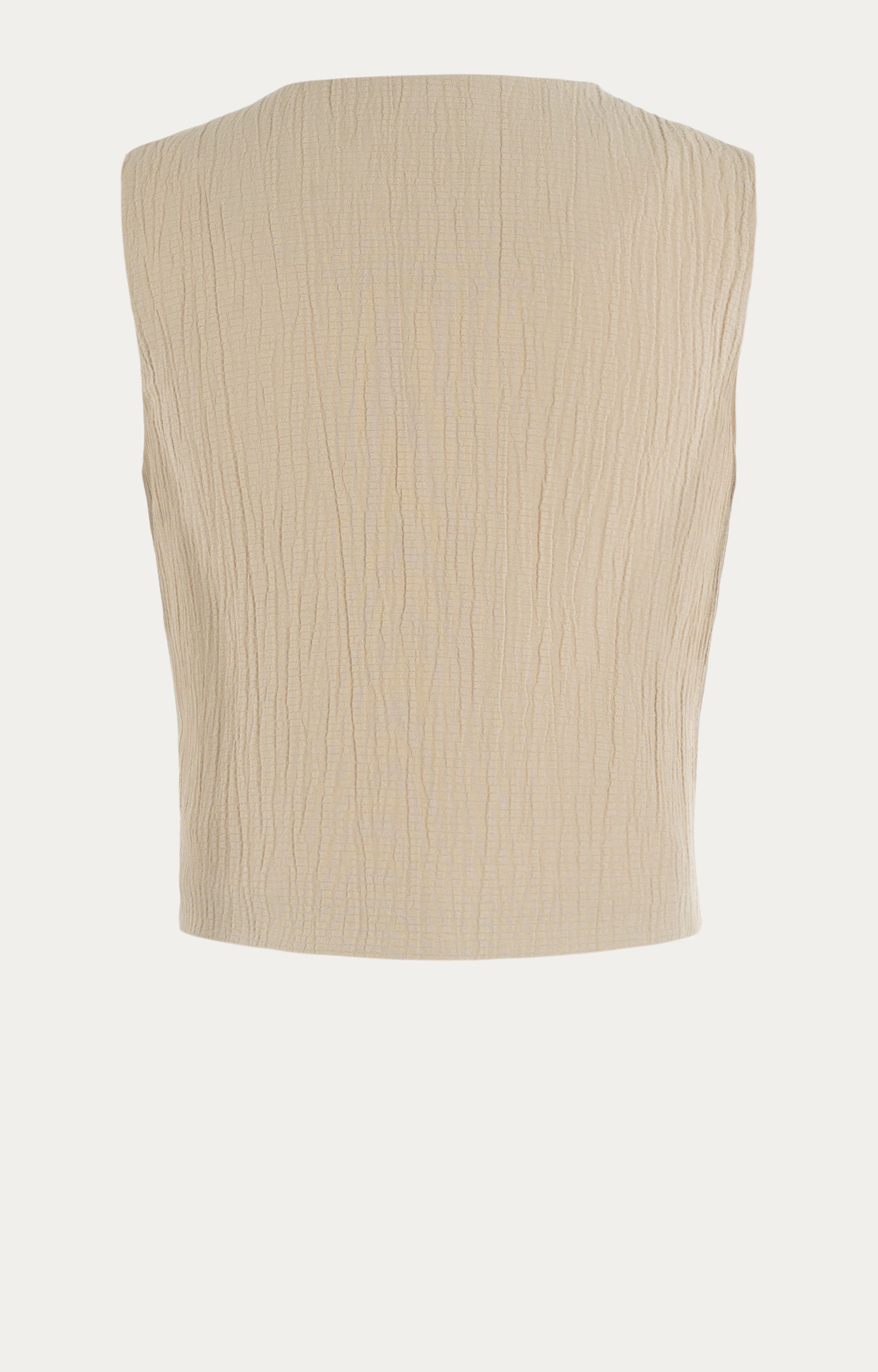 Gilet met gestructureerde stof