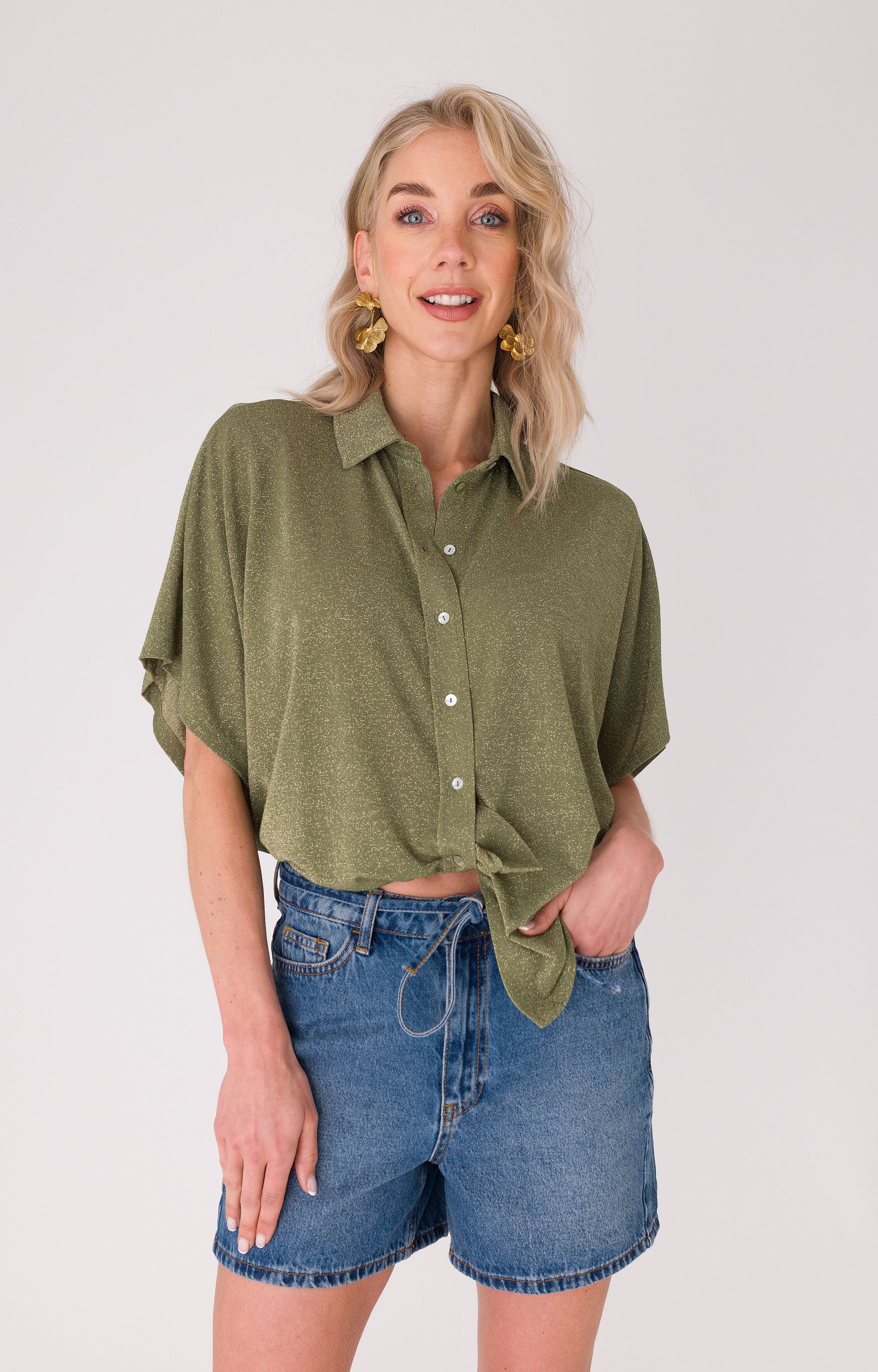 Blouse met glitter