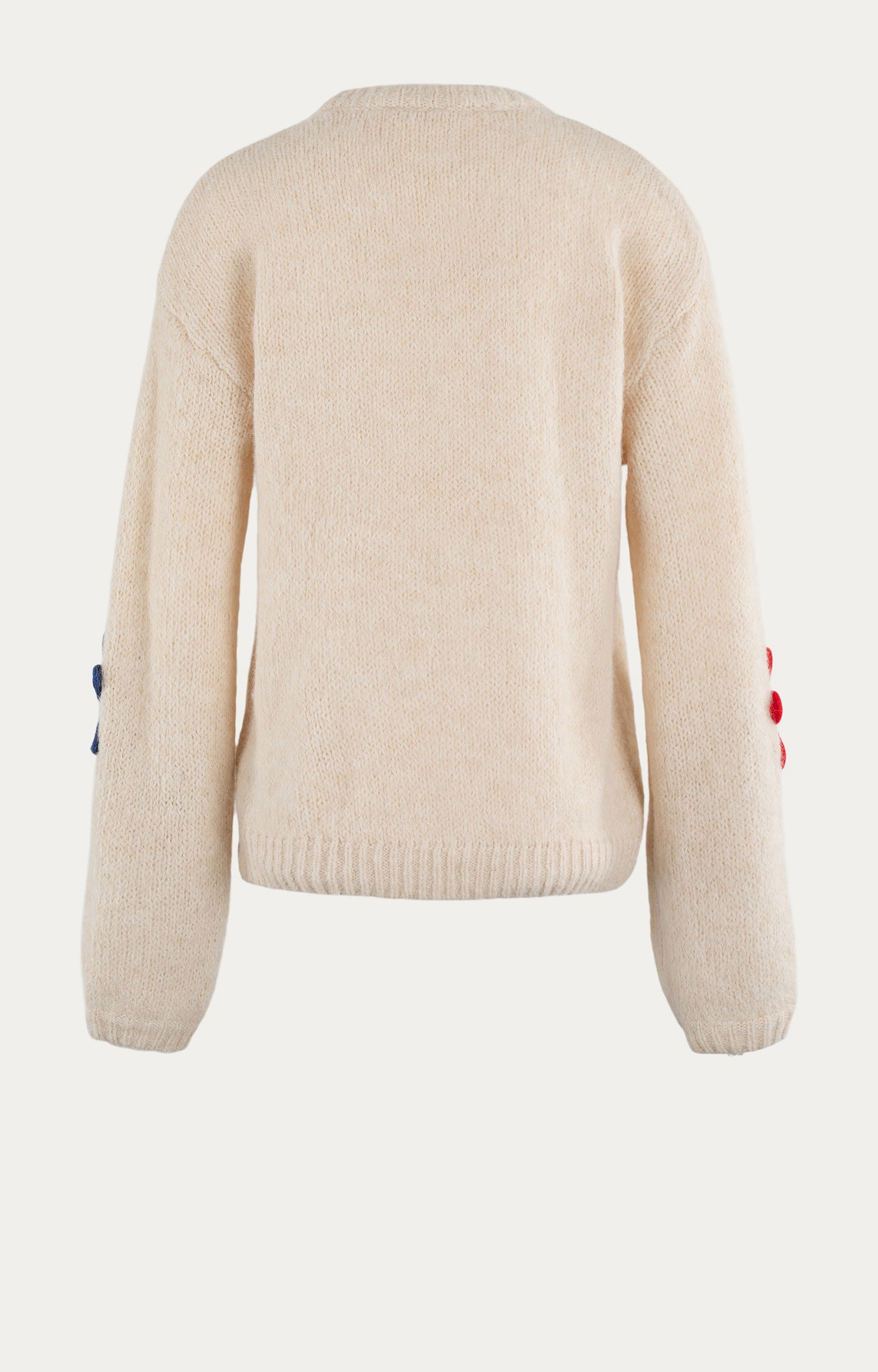 Pullover met bloemendetail