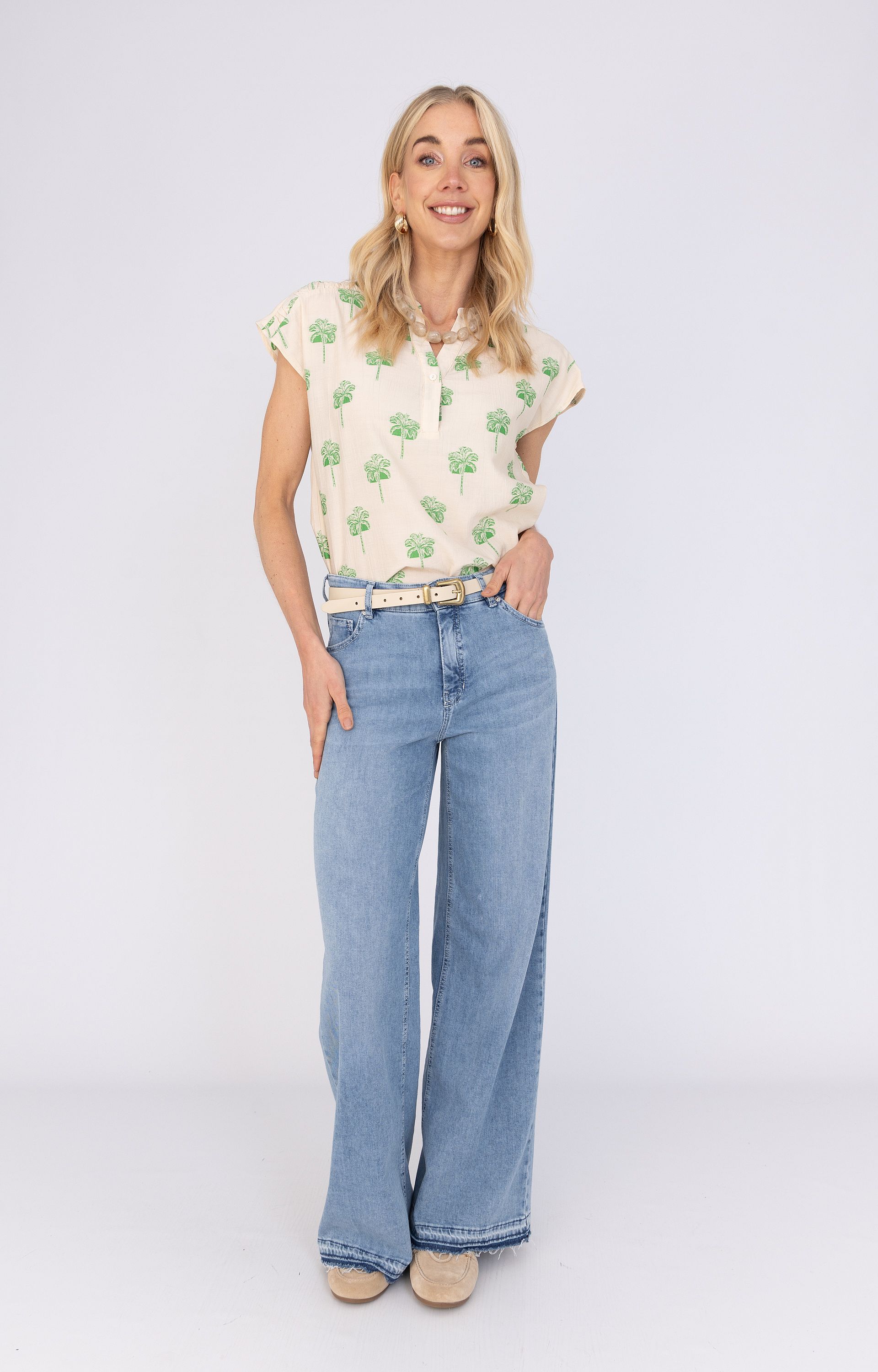 Blouse met dessin 