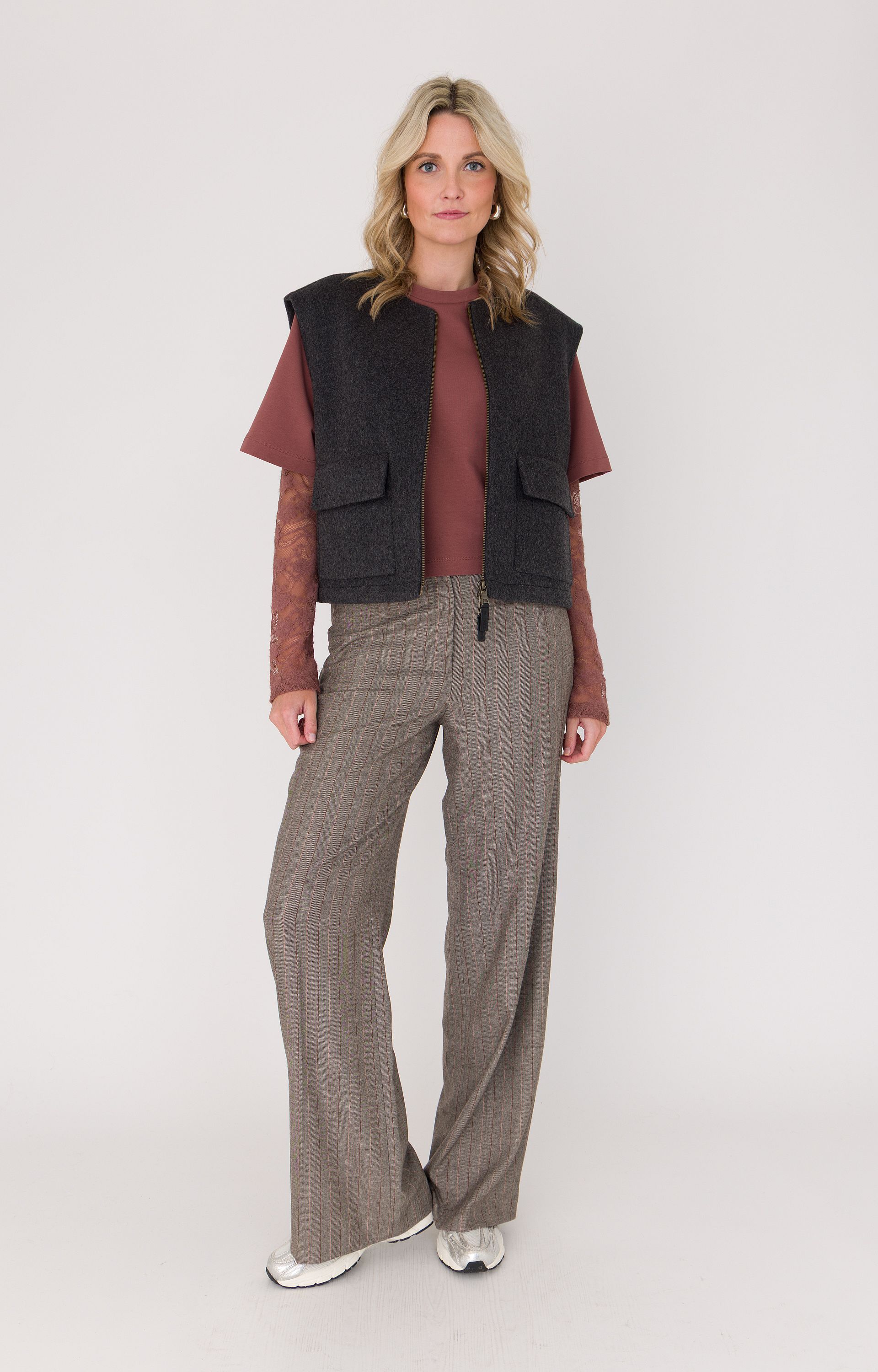 Broek blush stripe