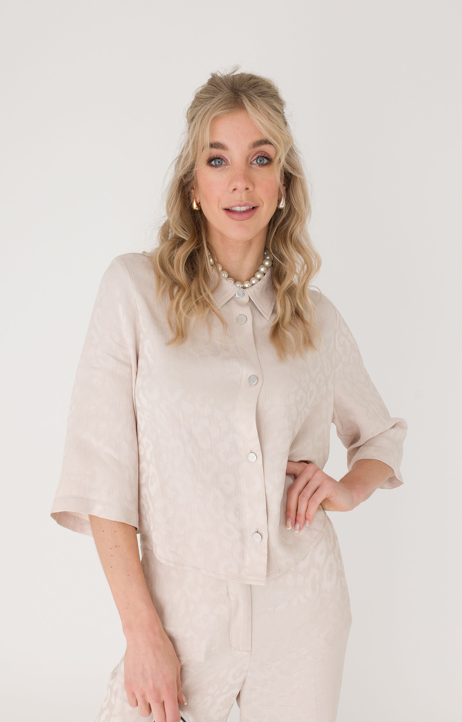 Blouse met panterprint