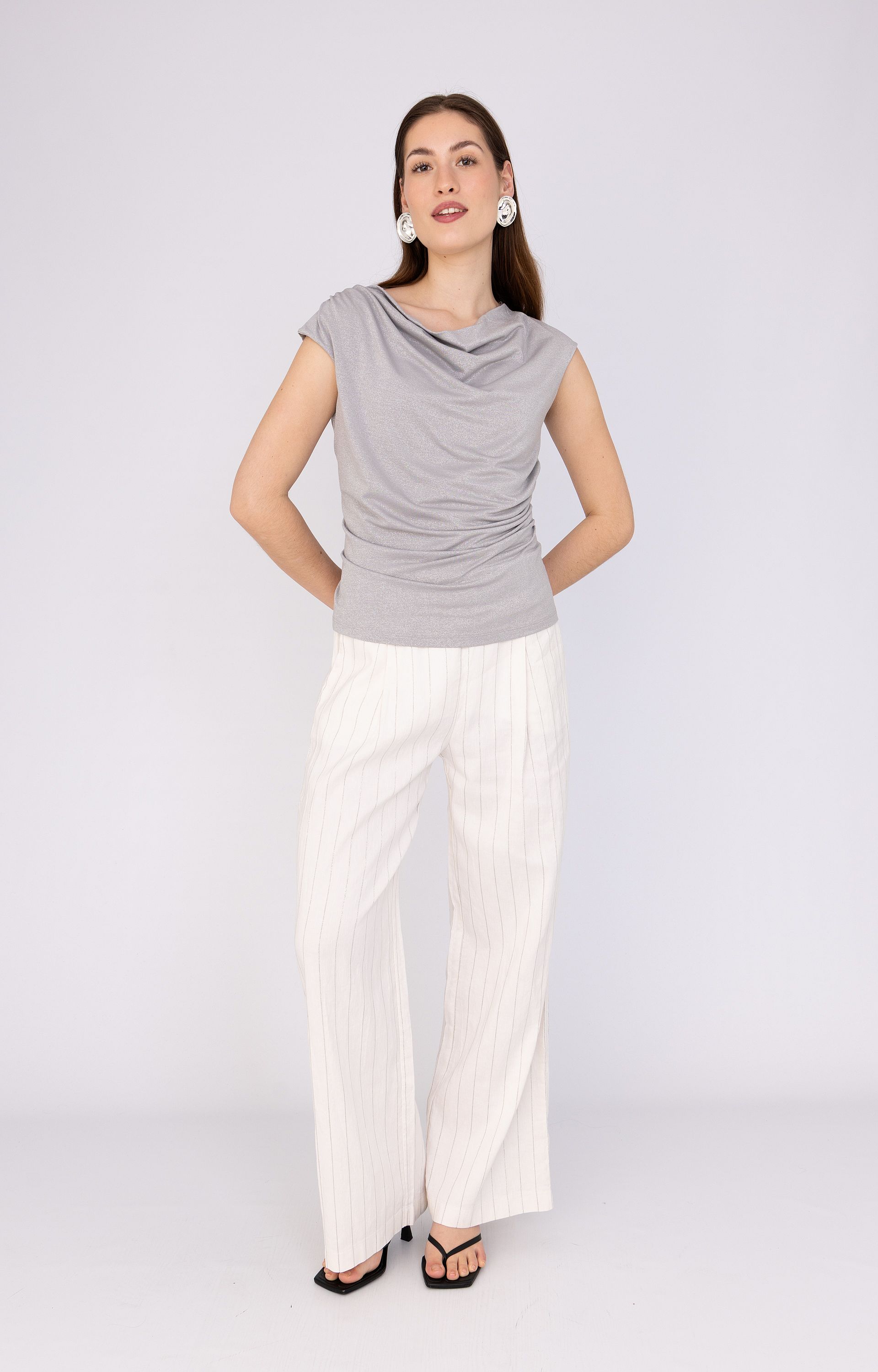 Broek met krijtstreep