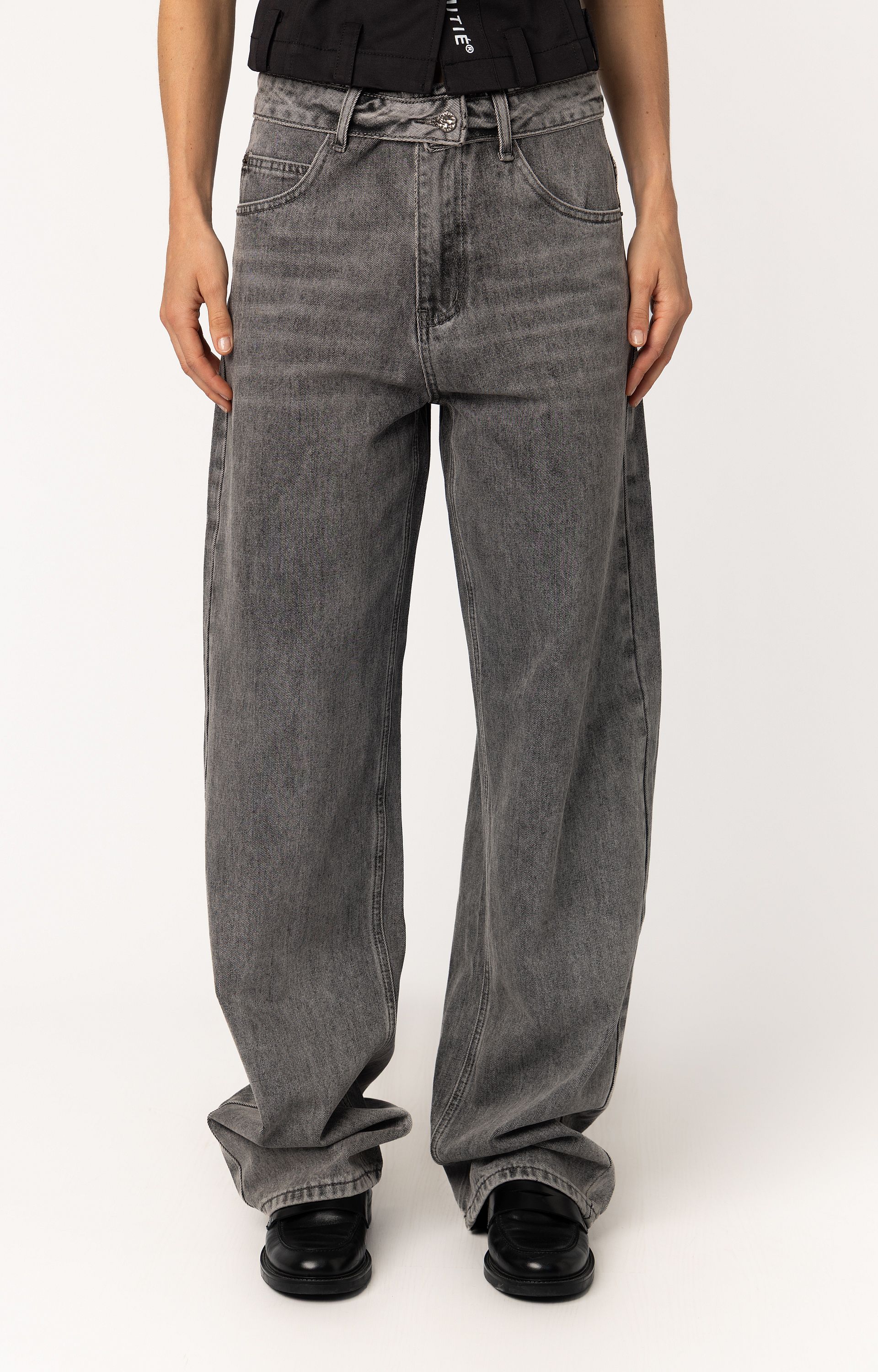 Jeans barrel grey