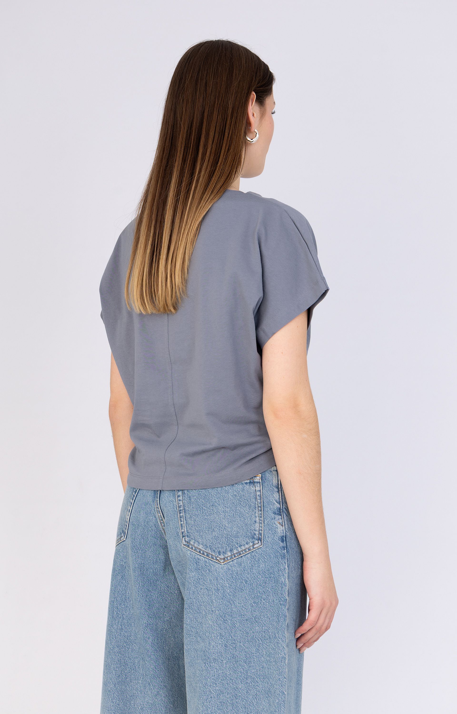 Shirt met watervalhals