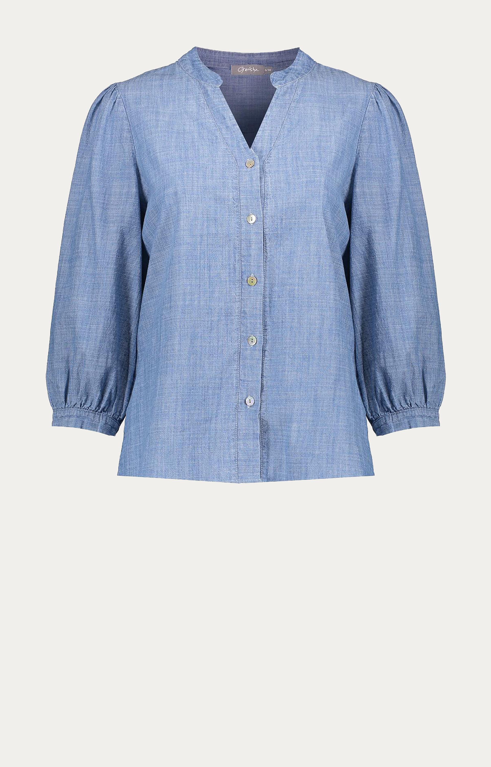 Blouse denimlook