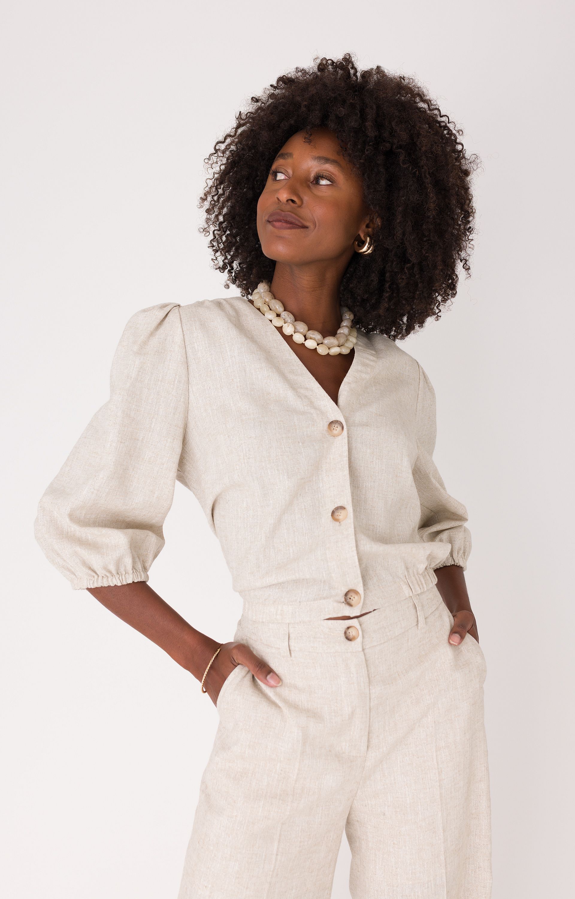 Blouse met lurex