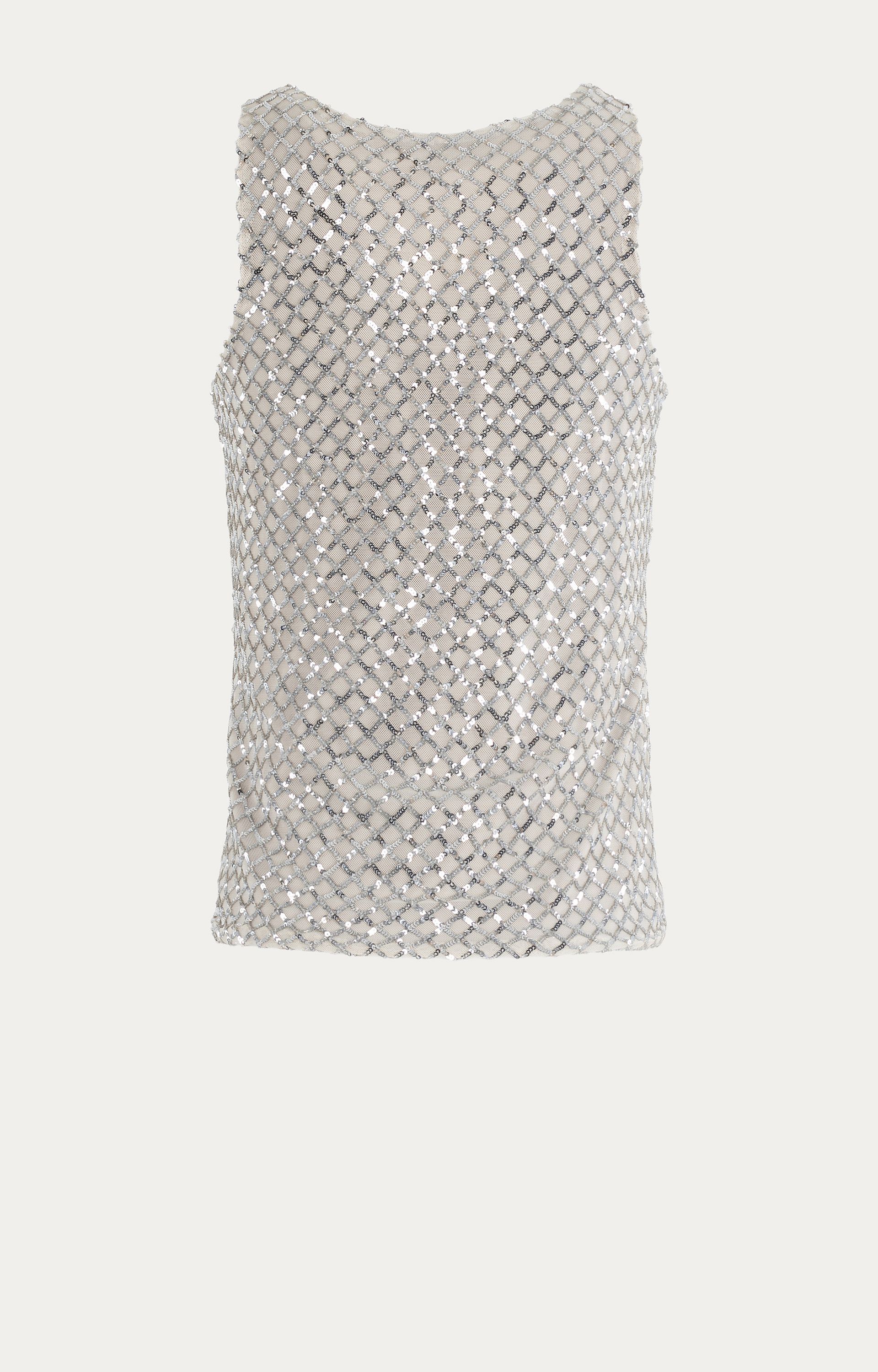 Blouse Top Silver