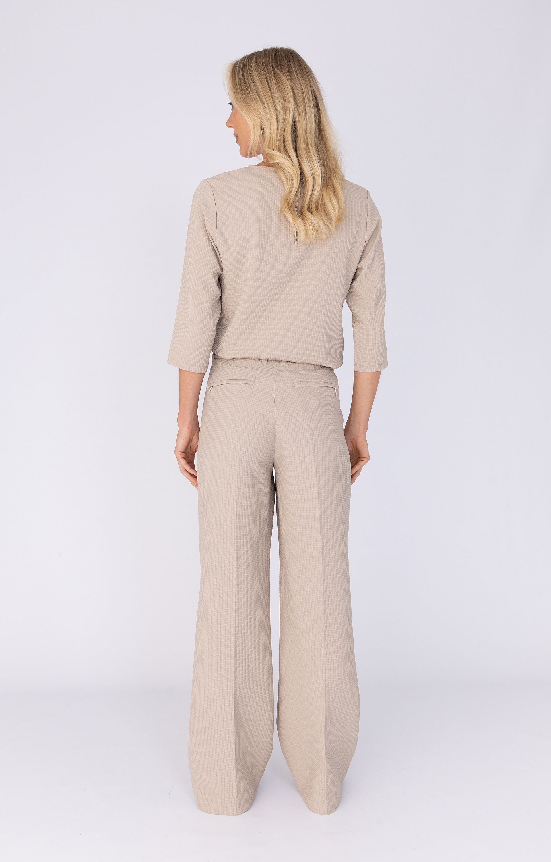 Pantalon met structuur