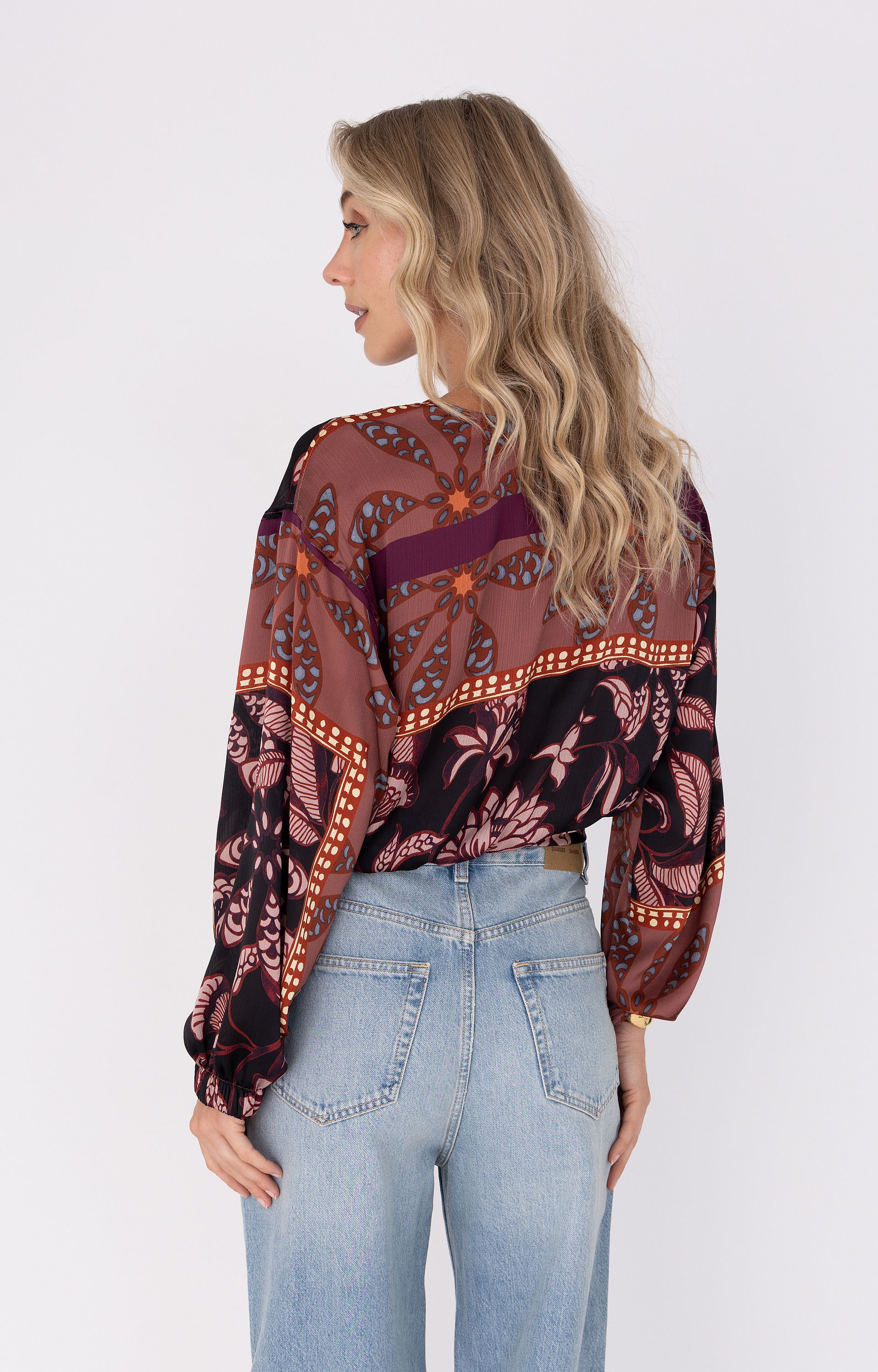 Blouse met strikdetail