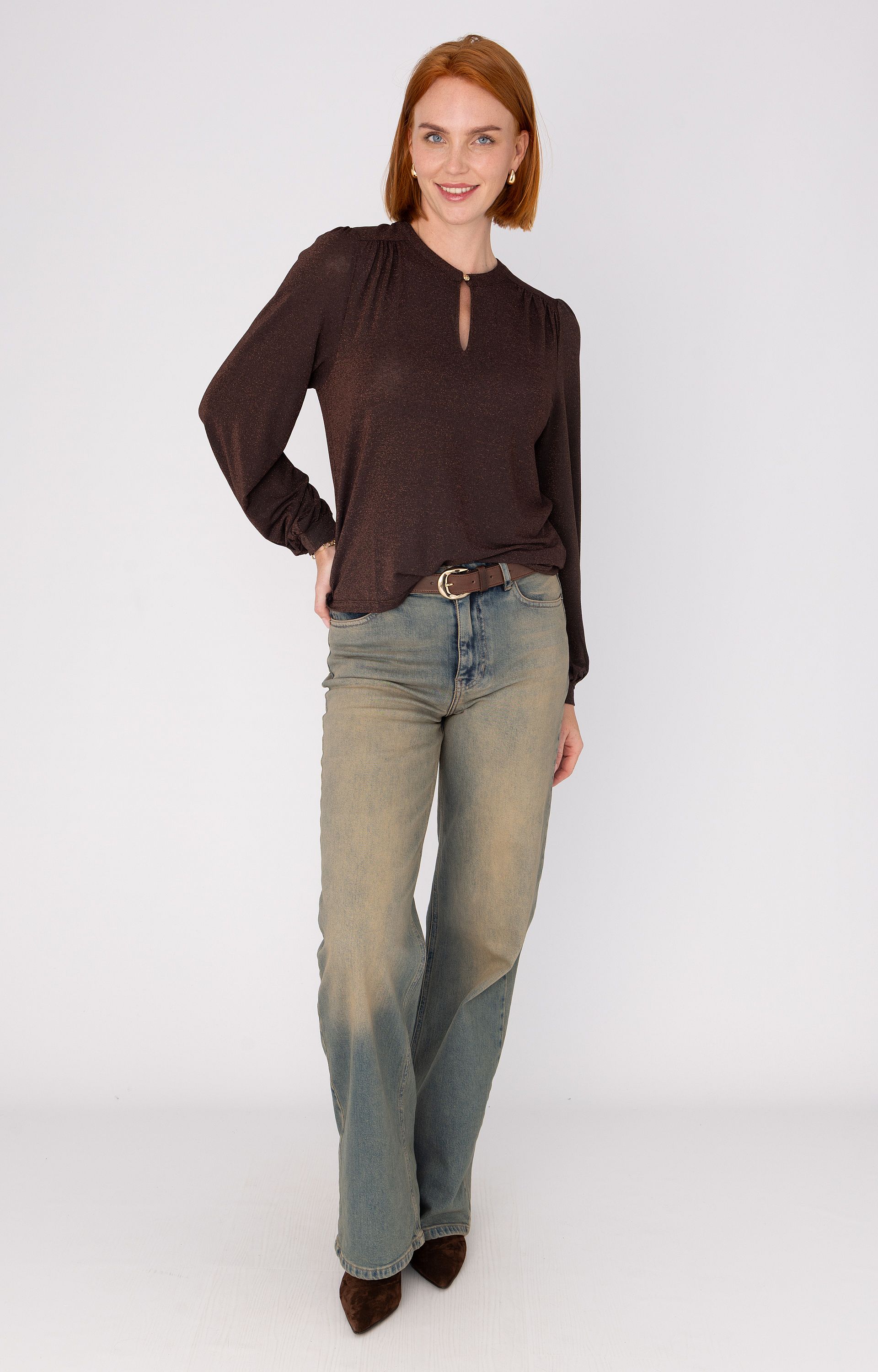 Blouse met glitter 