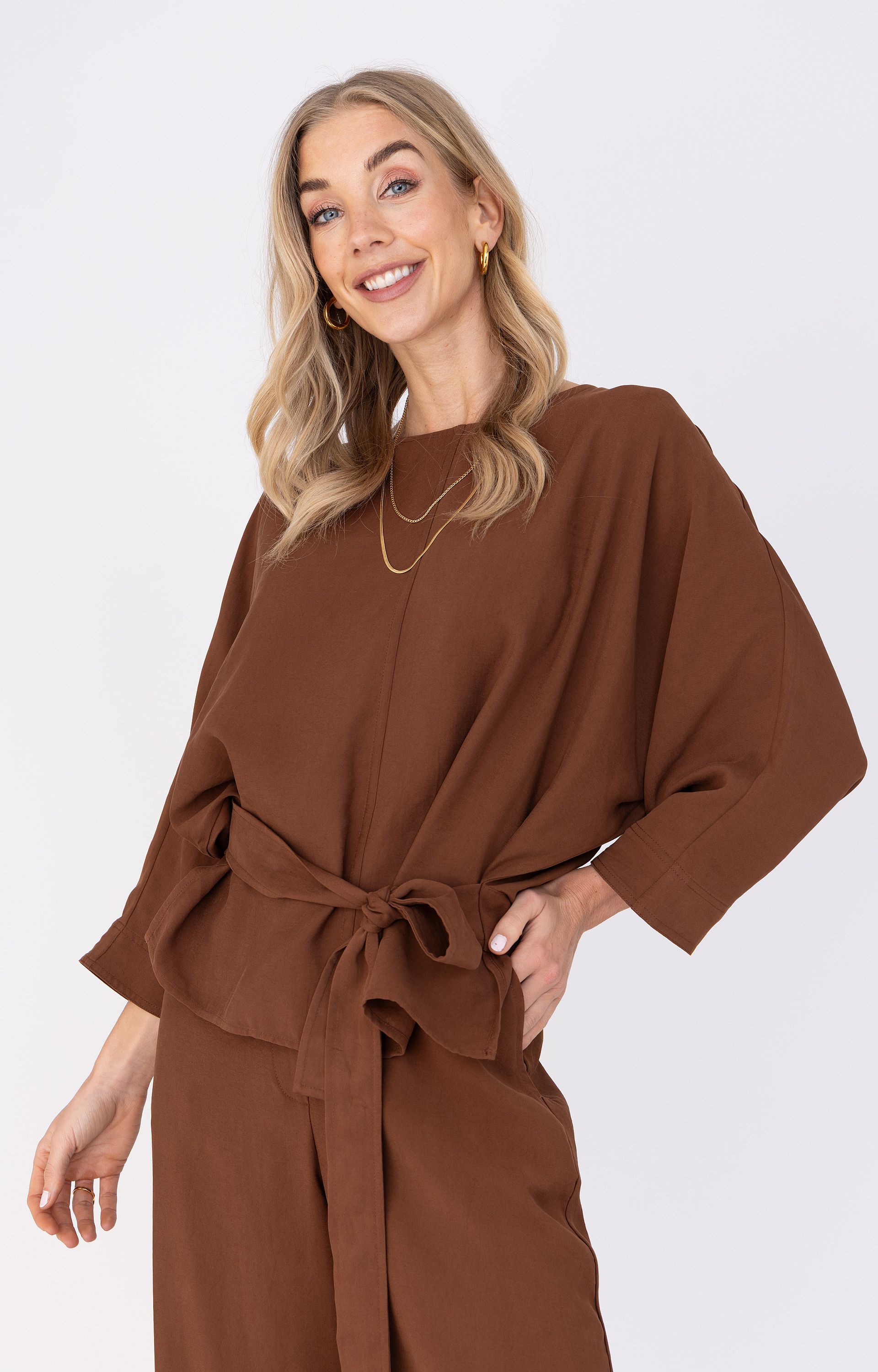 Blouse met strikdetail 