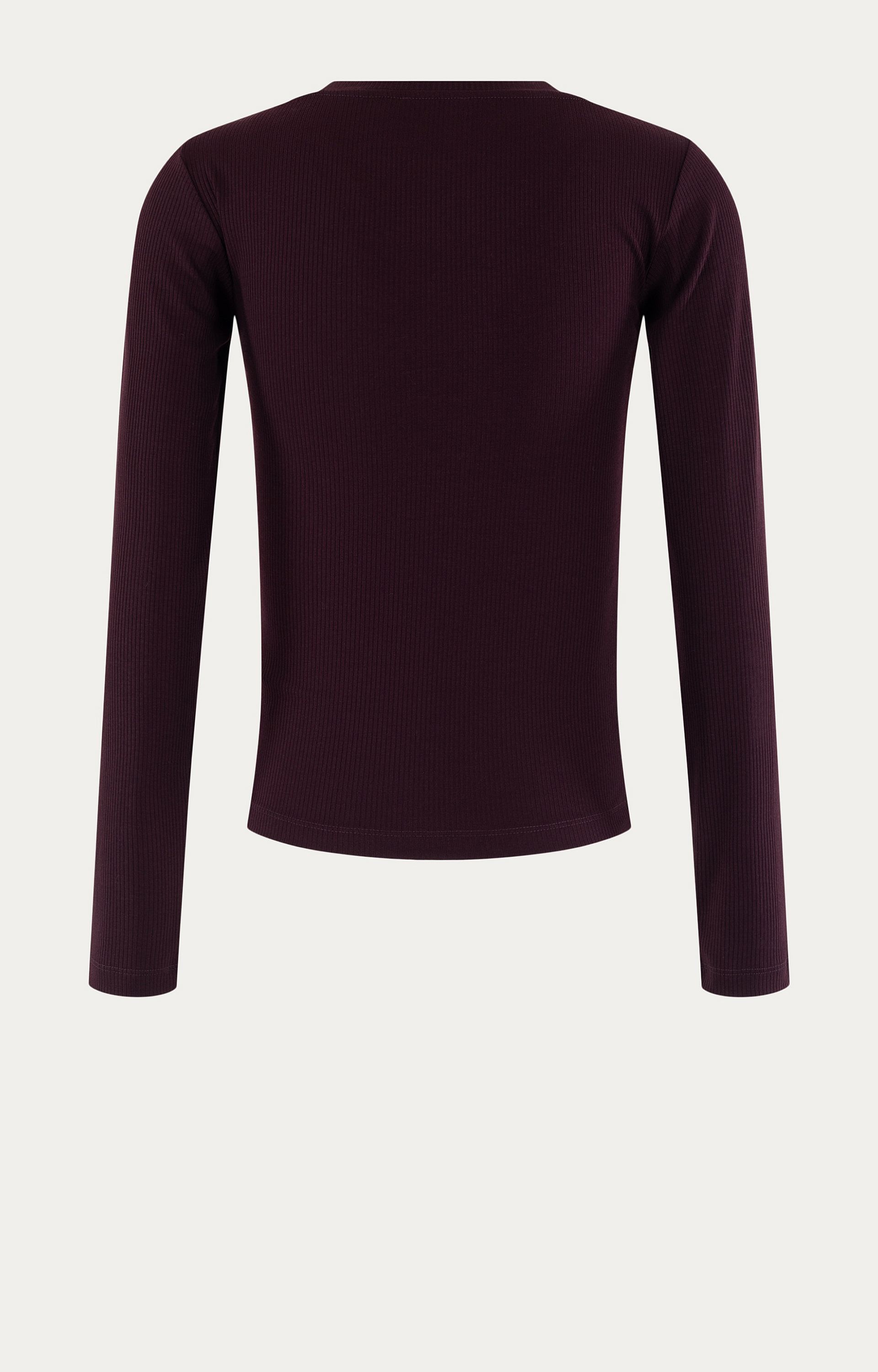 T-shirt met ribstructuur 