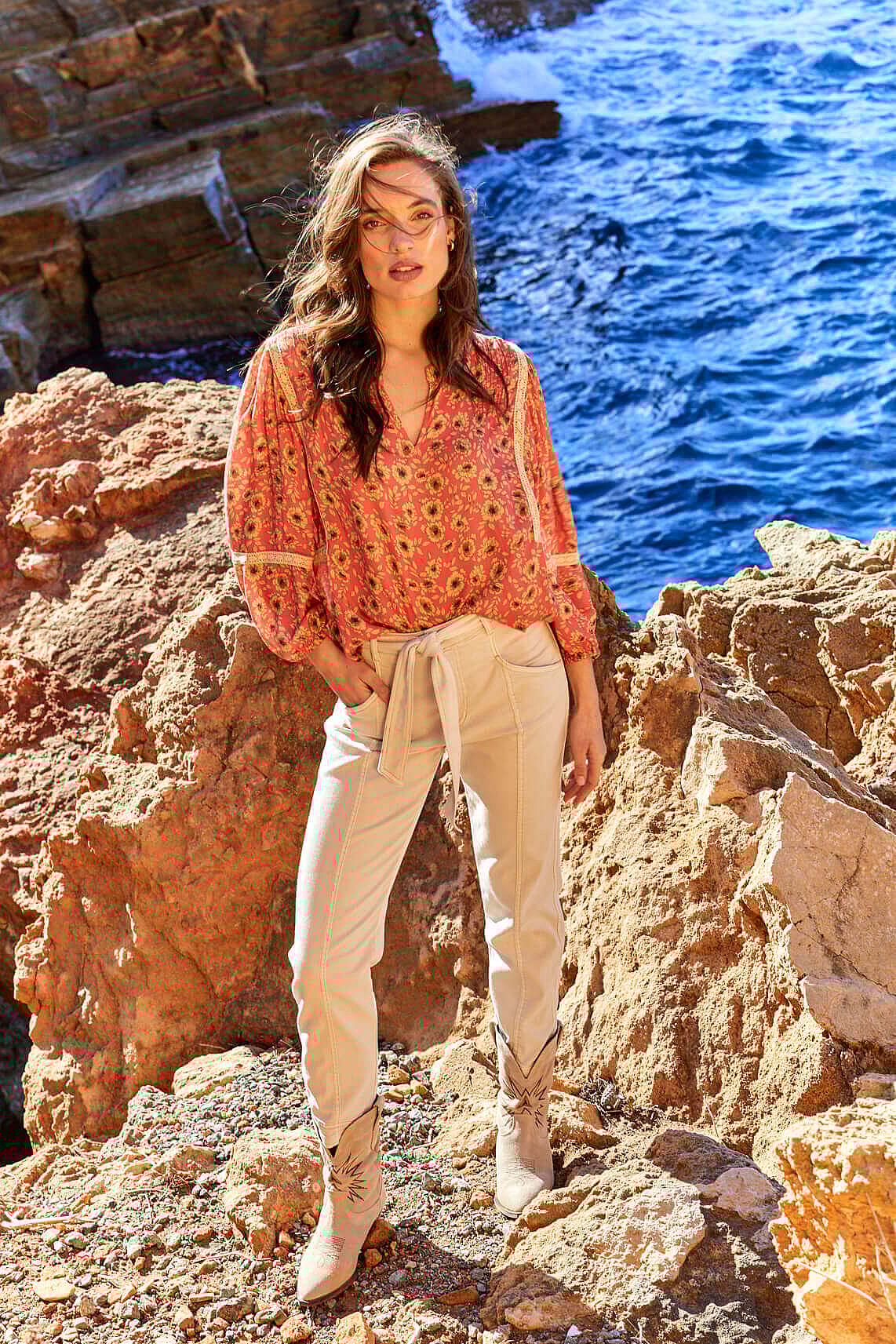Jeans met ceintuur