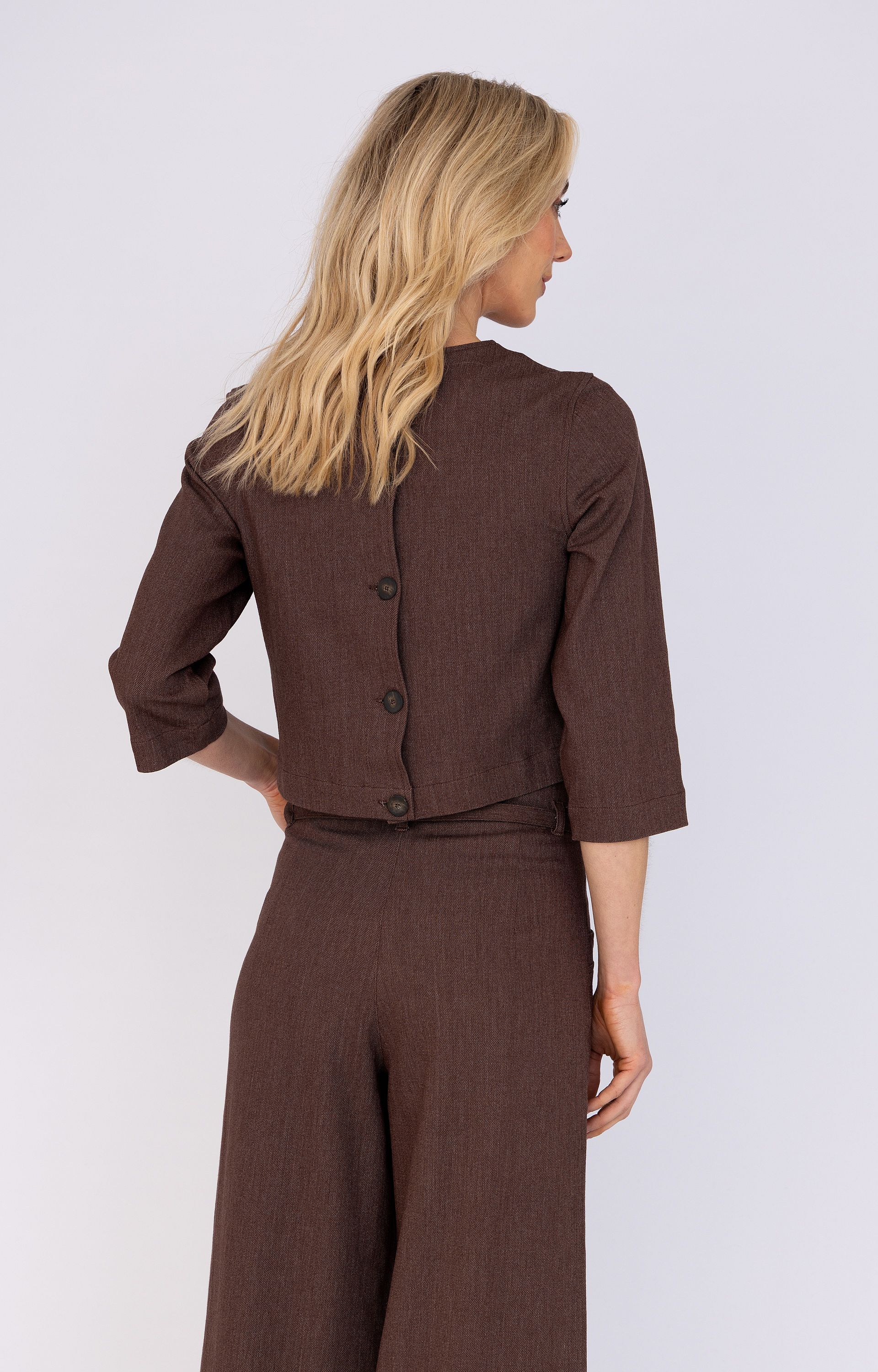 Blouse met knoopsluiting op de rug