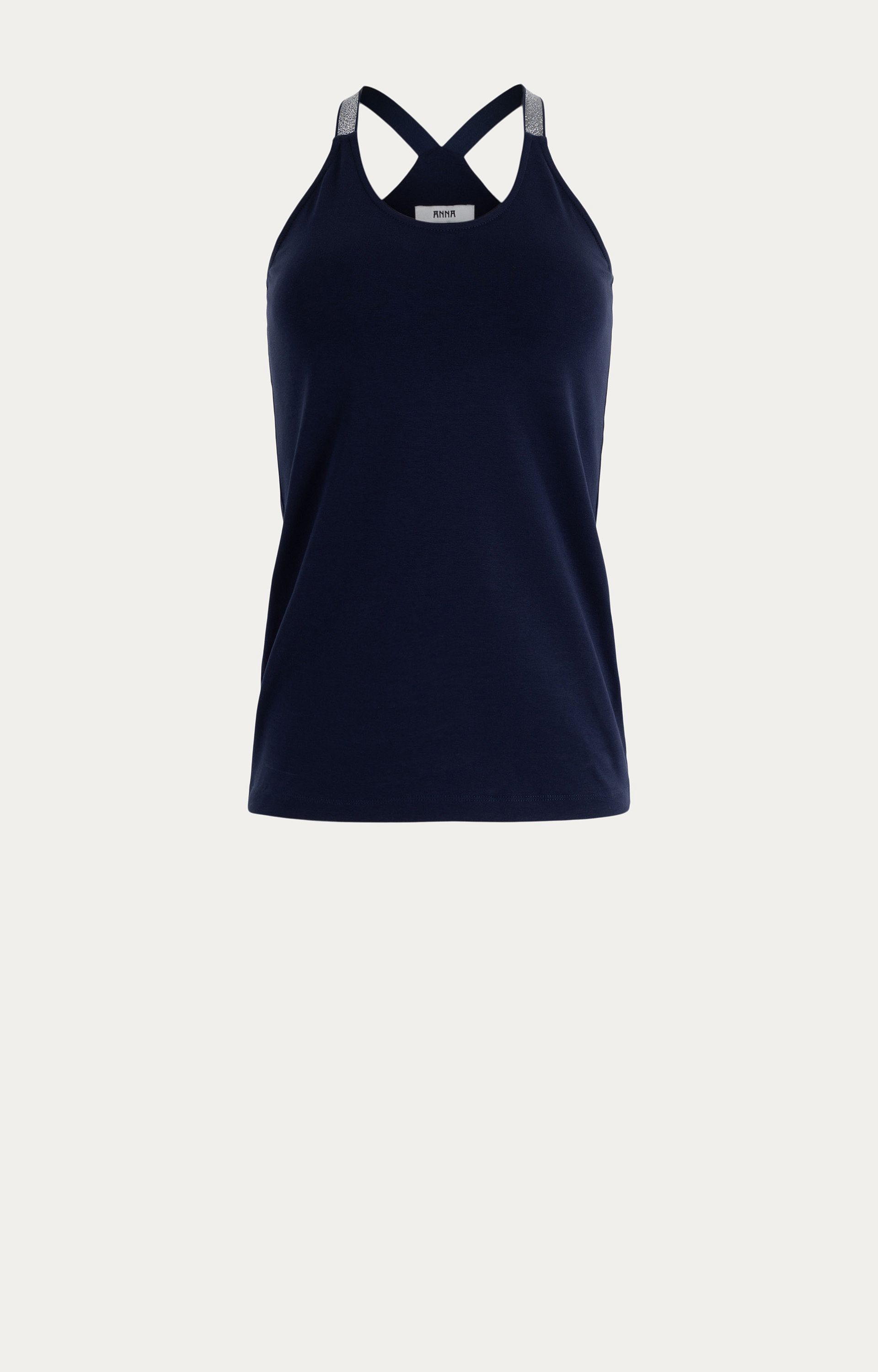 Top met lurexbandjes