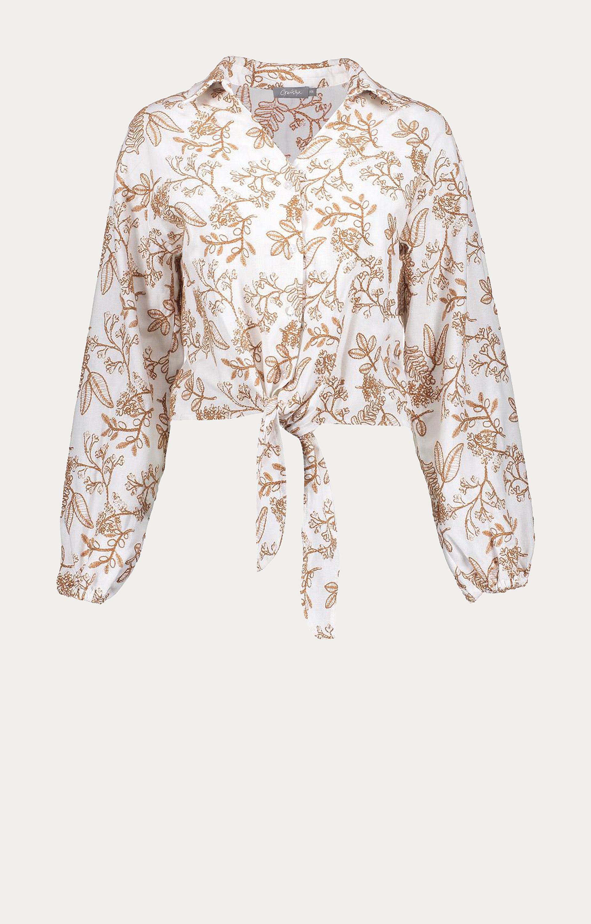 Blouse met borduursels