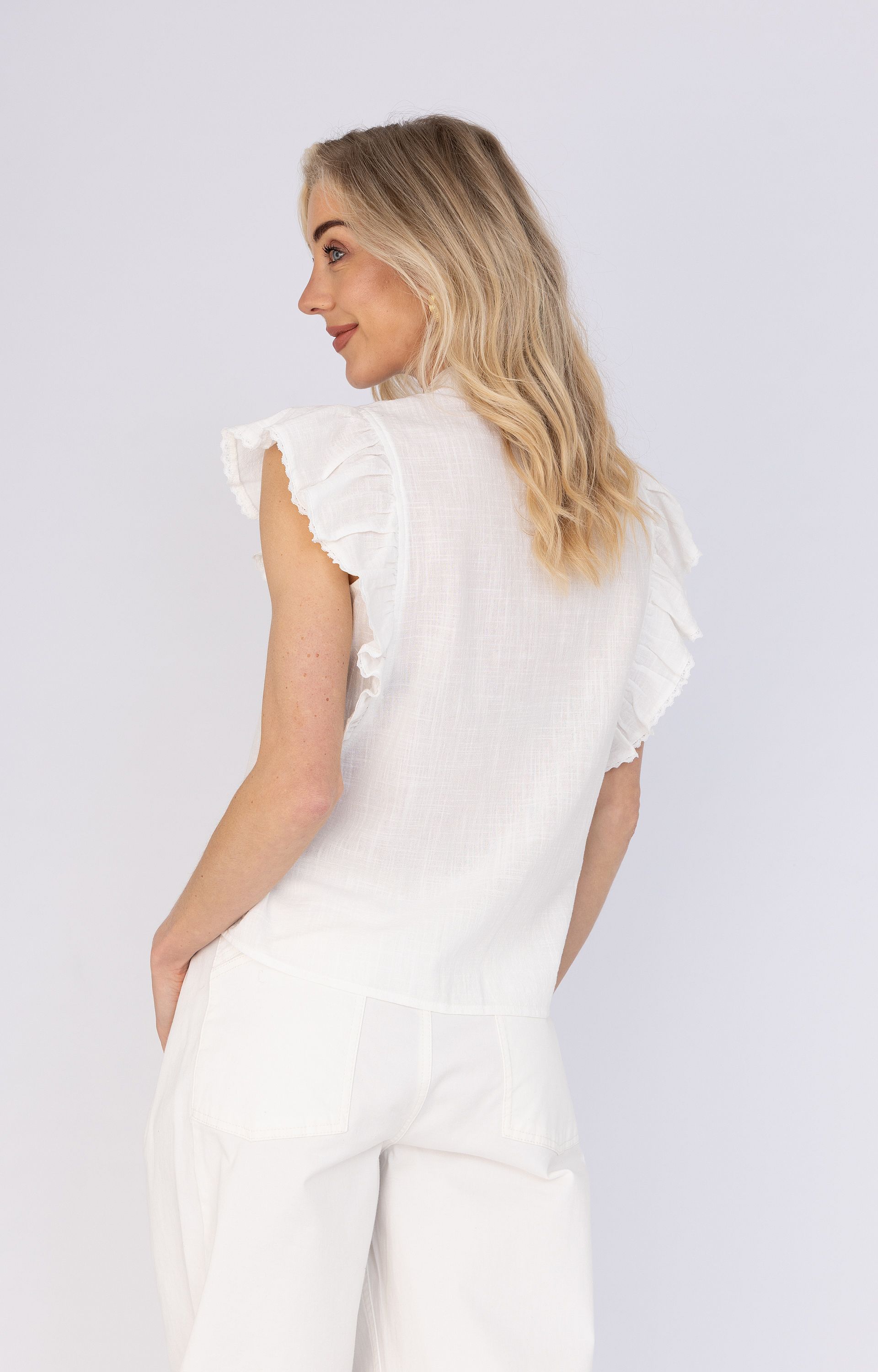 Blouse met ruffles