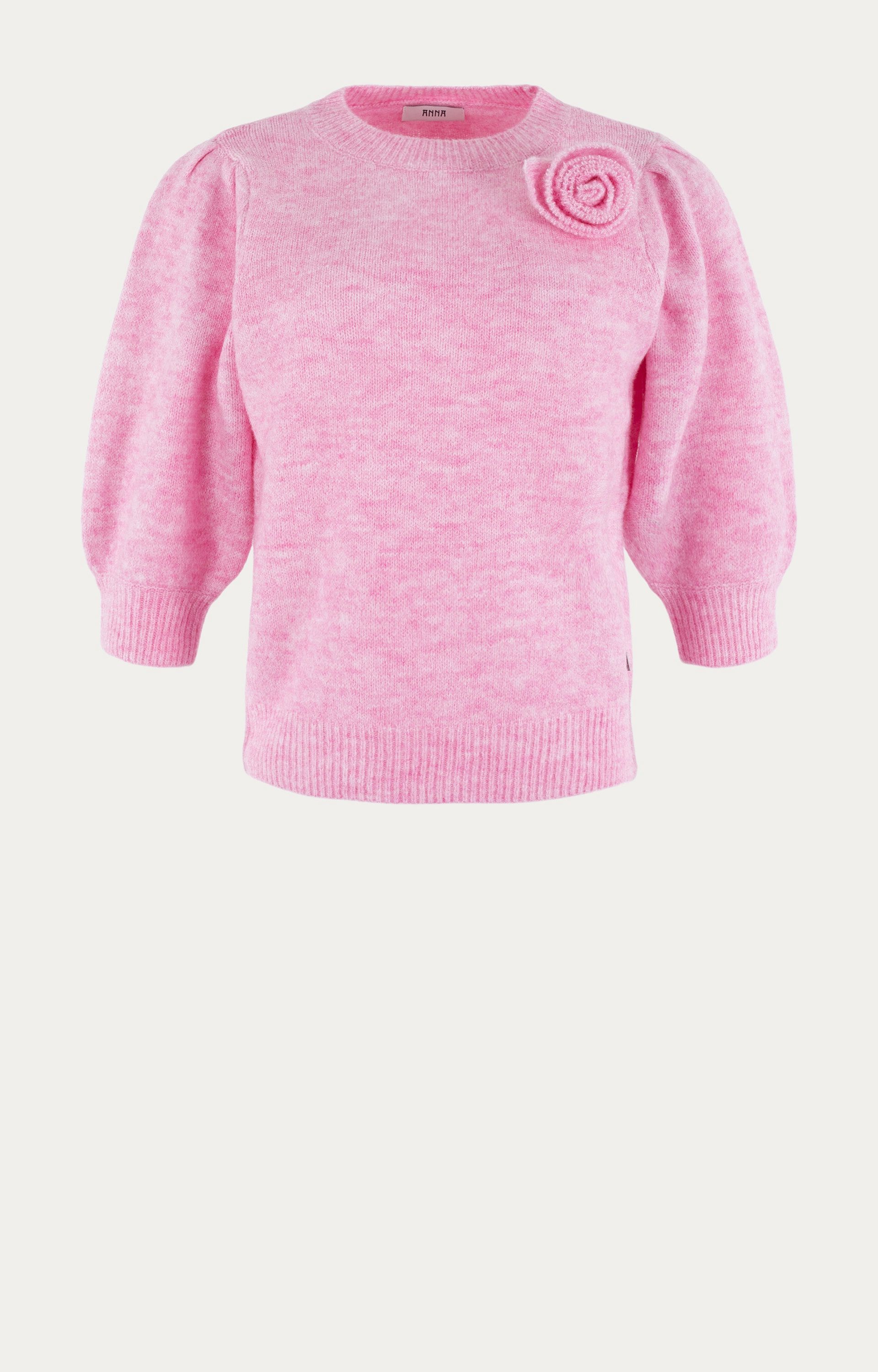 Pullover met bloemcorsage